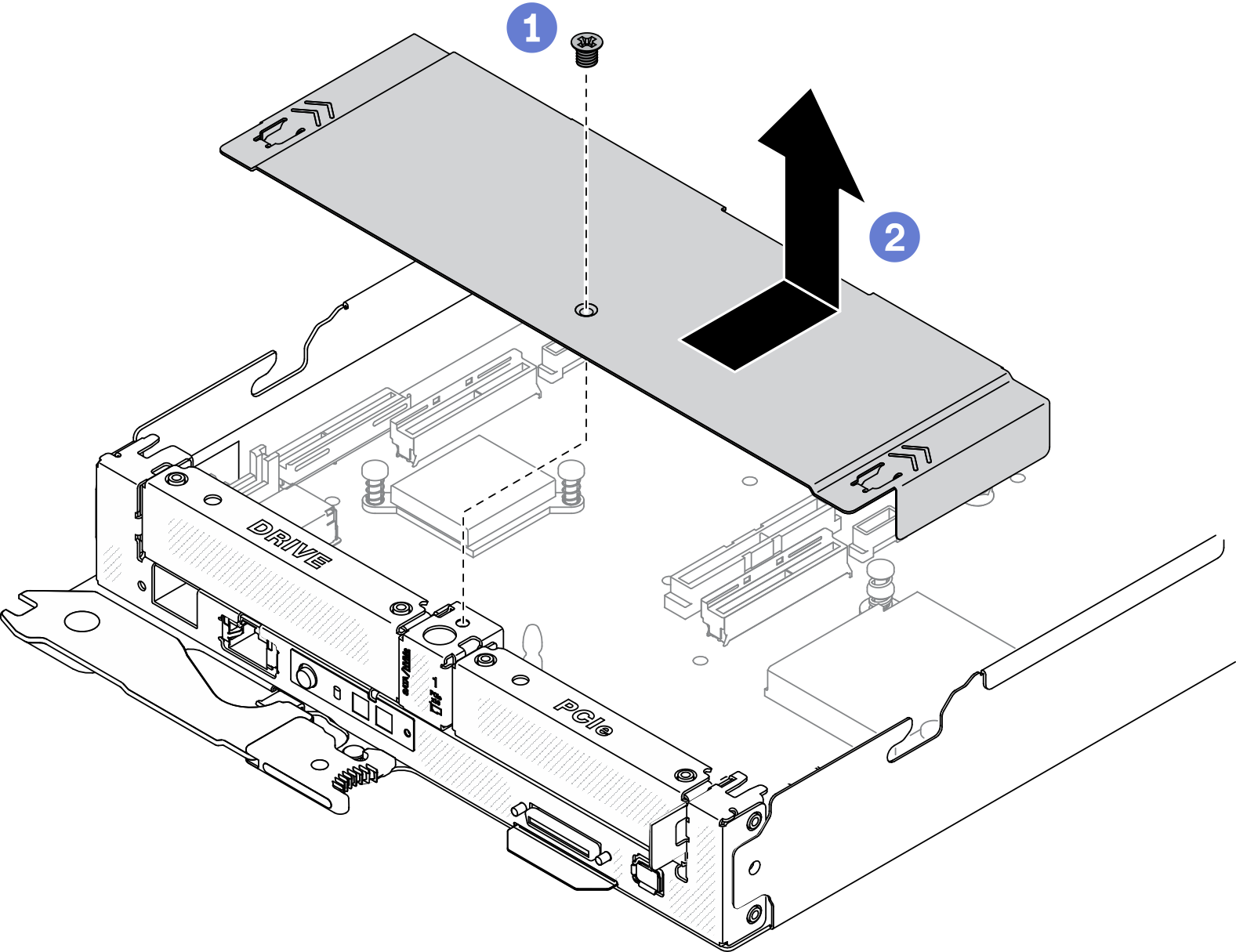 Node front cover removal