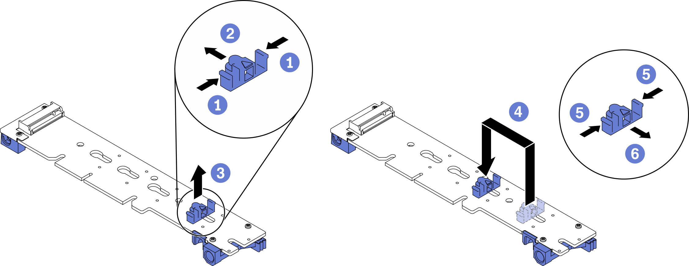 M.2 backplane retainer adjustment