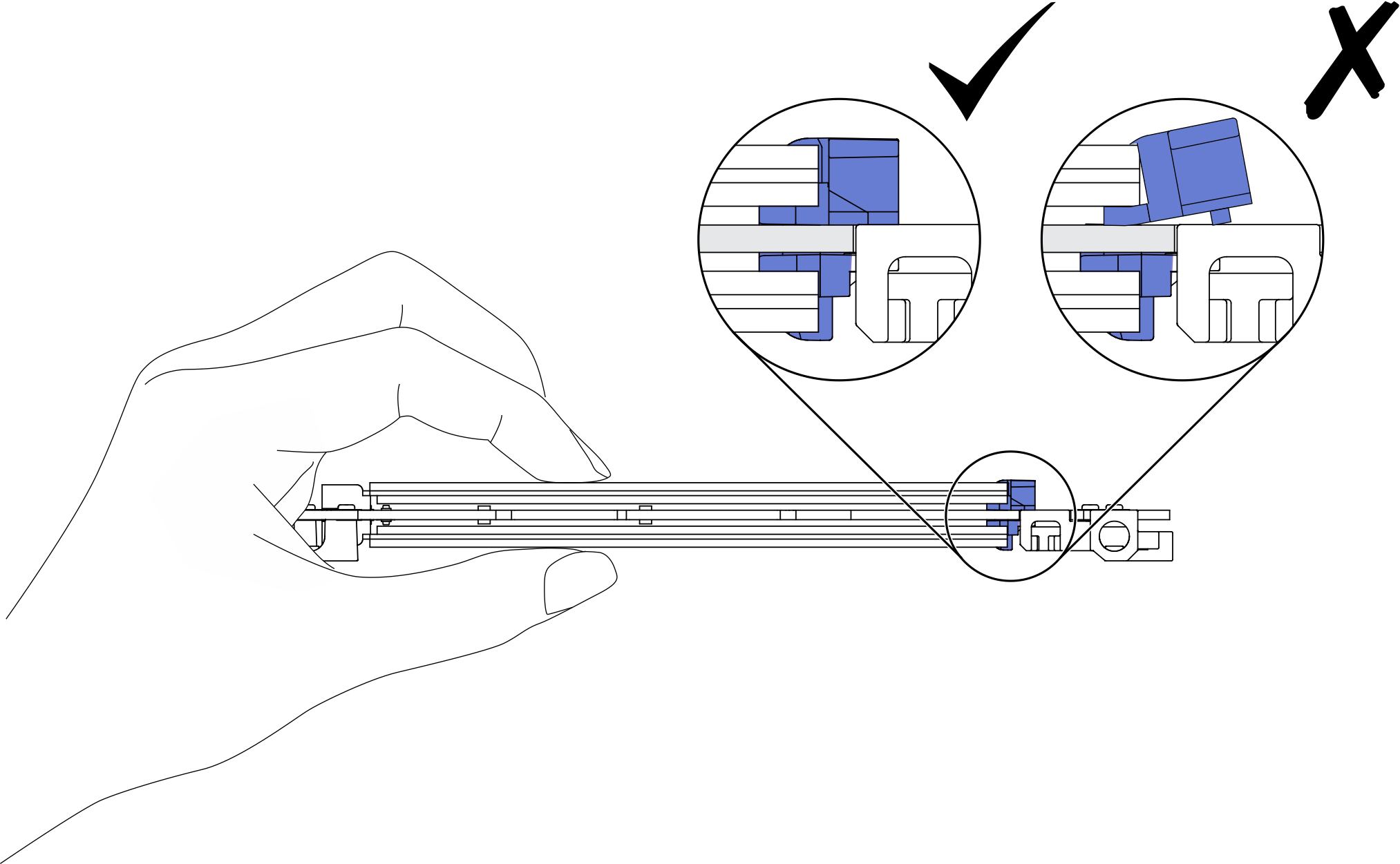 Graphic illustrating M.2 drive installation