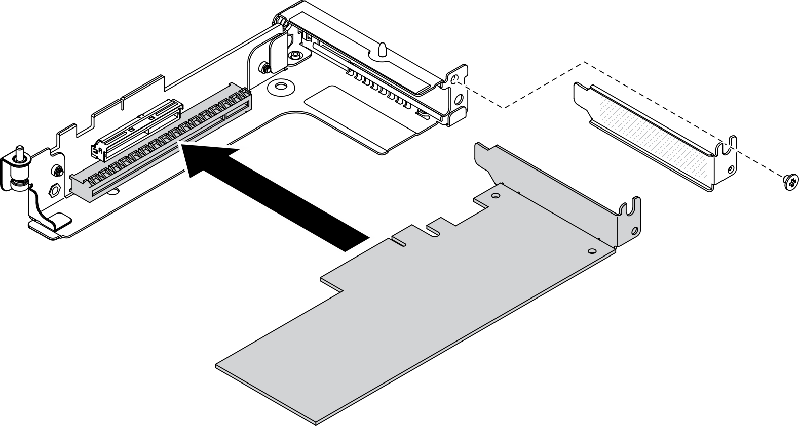 PCIe adapter installation