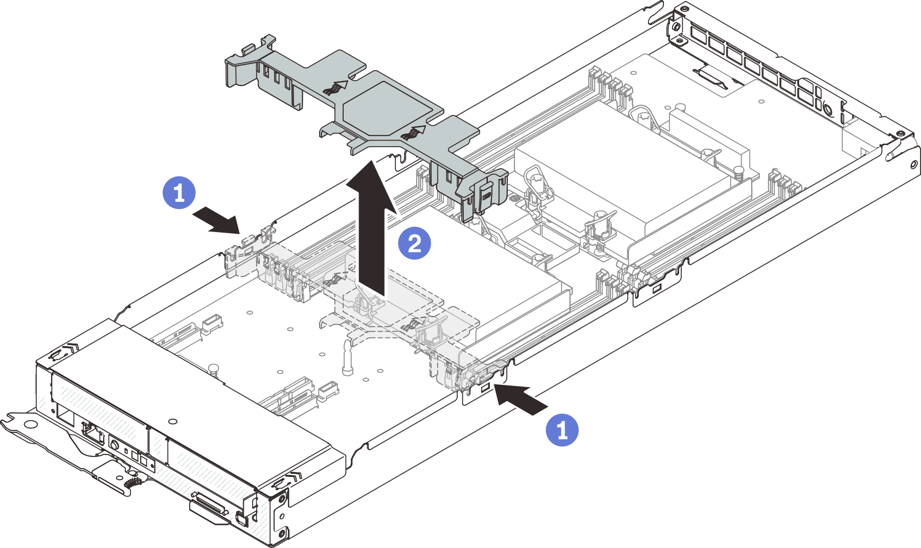 Front air baffle removal