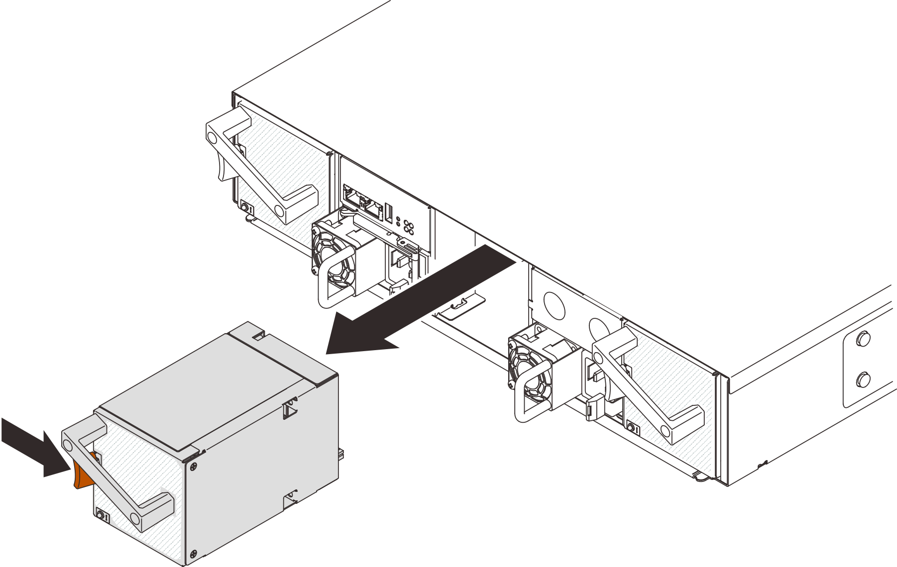 Hot-swap fan removal