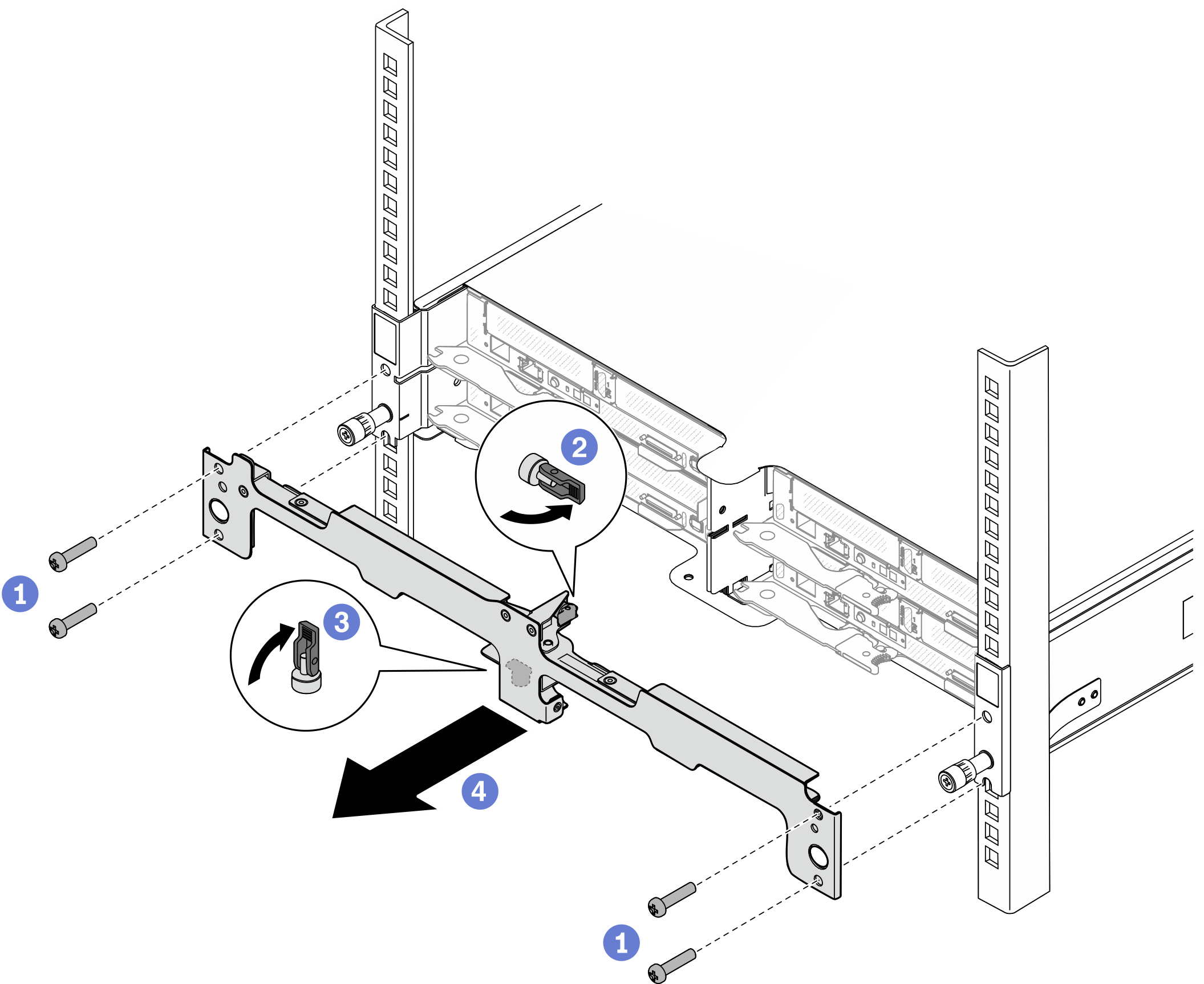 Front shipping bracket removal