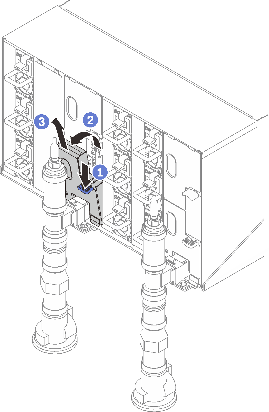 Lower left EMC shield removal