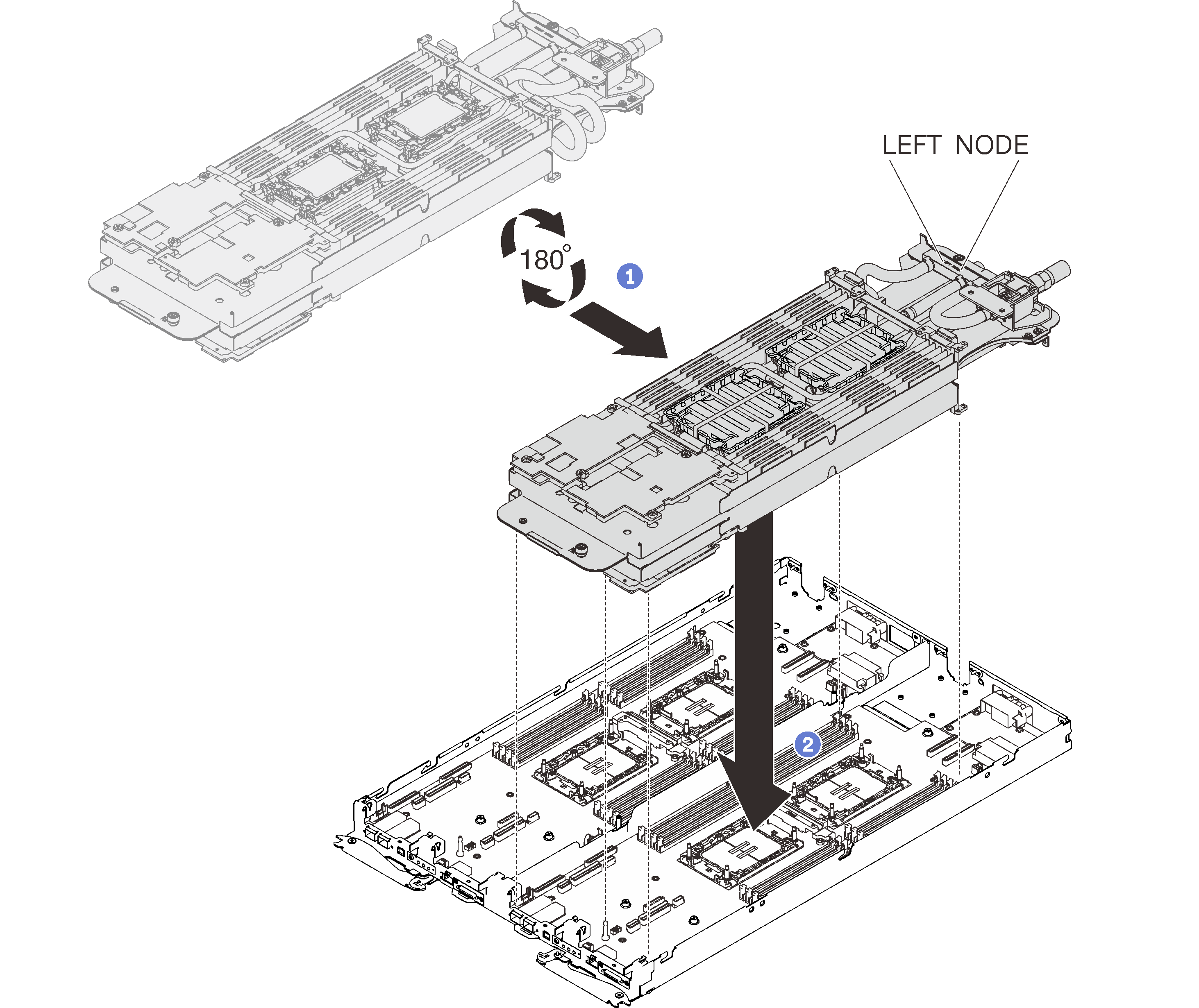 Water loop carrier installation