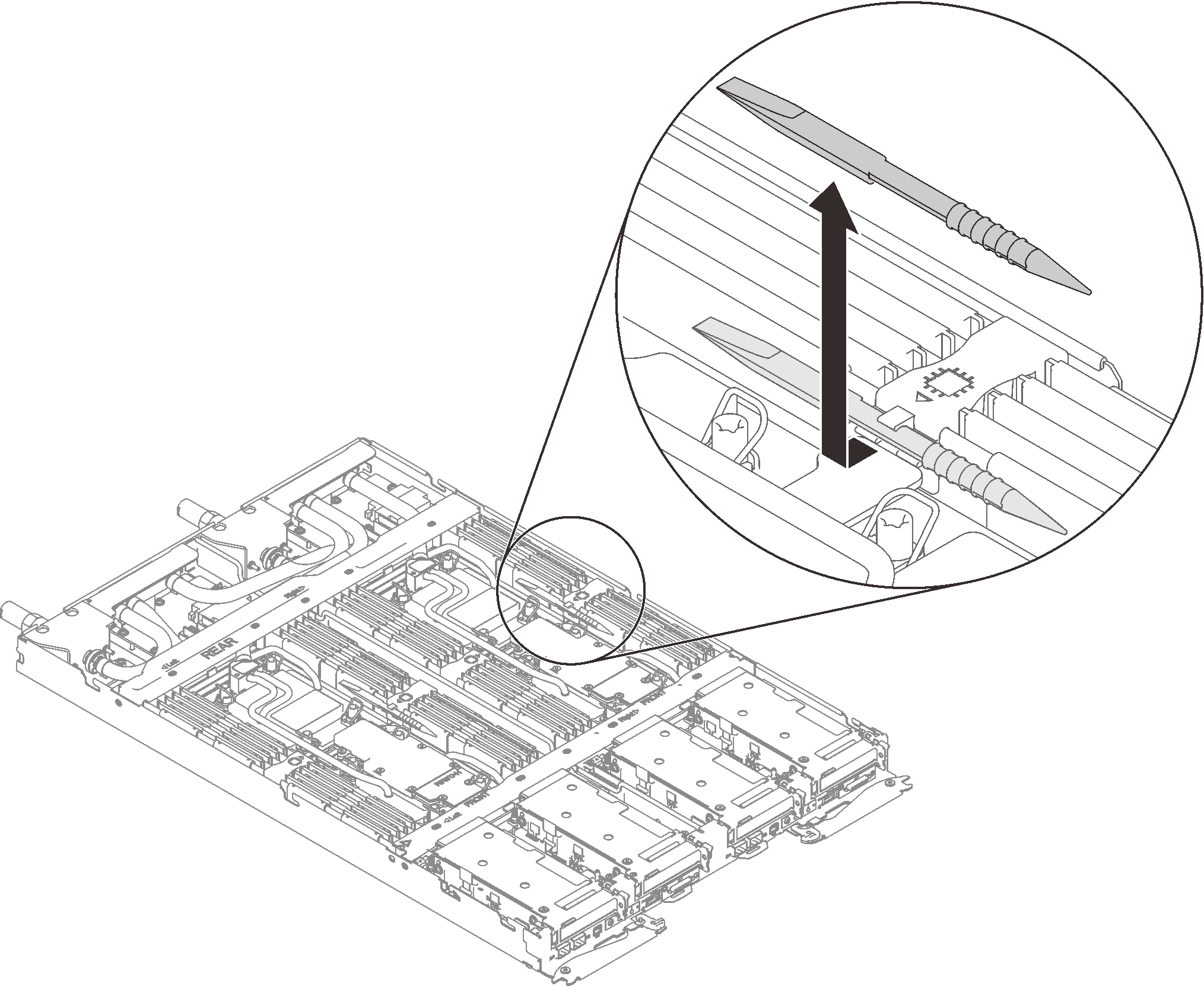 Memory module tool removal