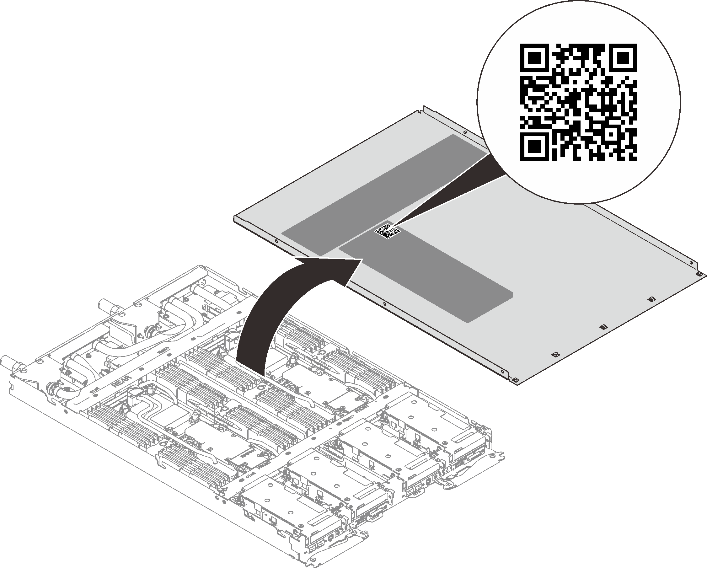 Service Label and QR code