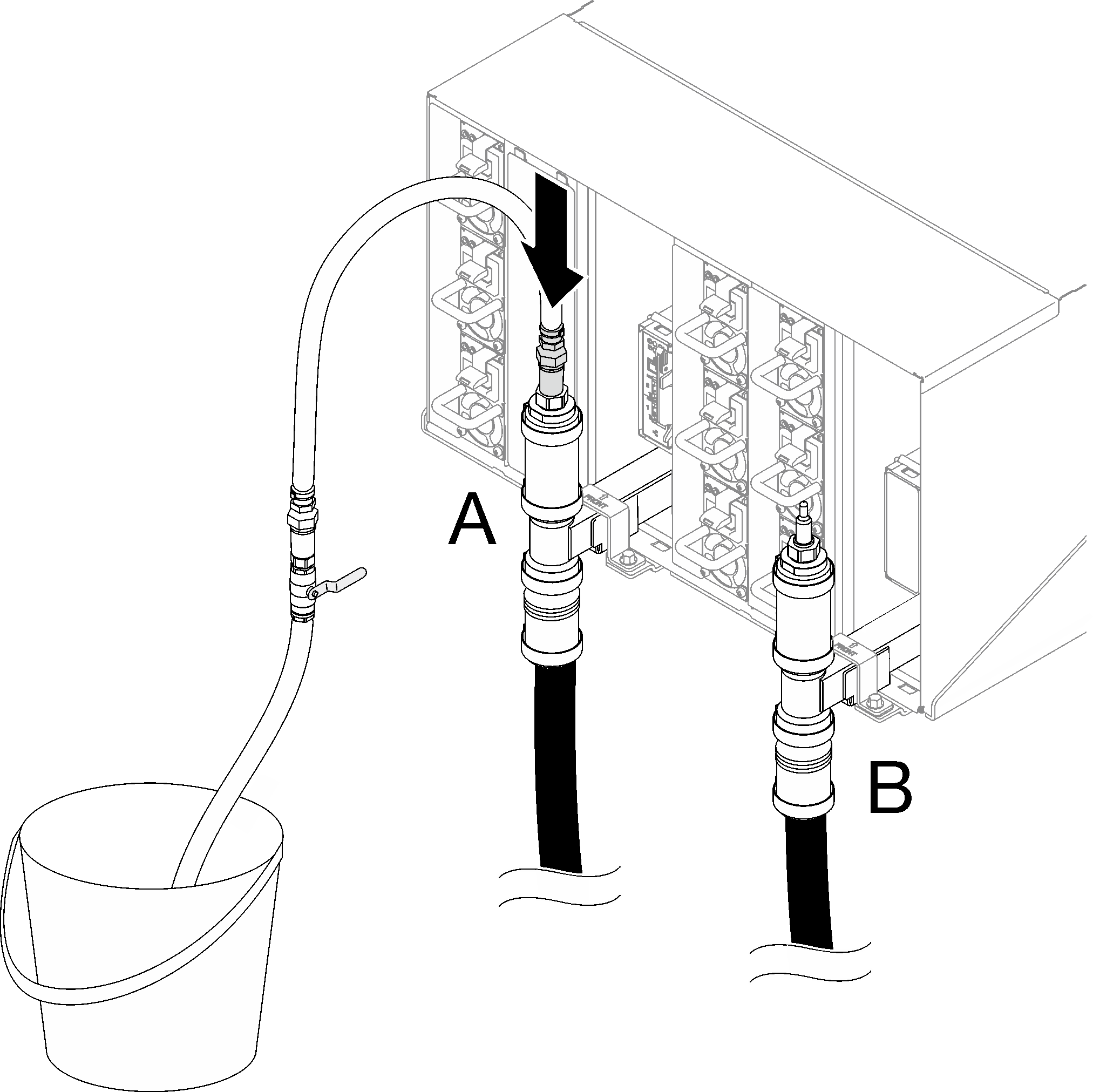 Hose assembly to top quick connect