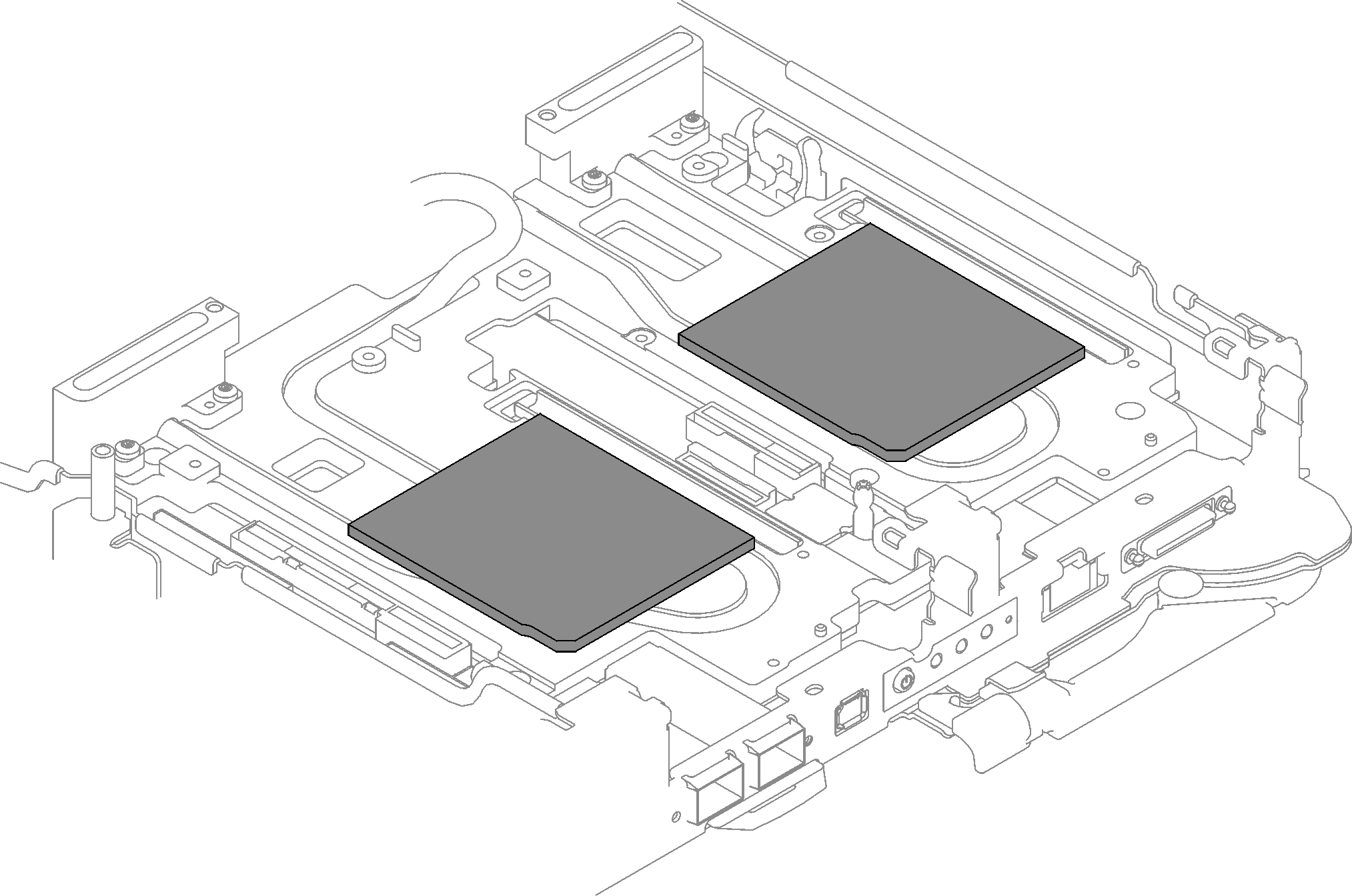 Gap pad locations