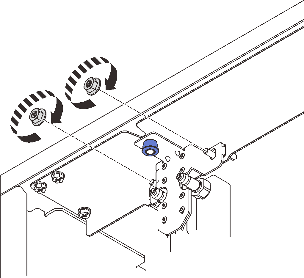 DWC PSU manifold top nuts installation