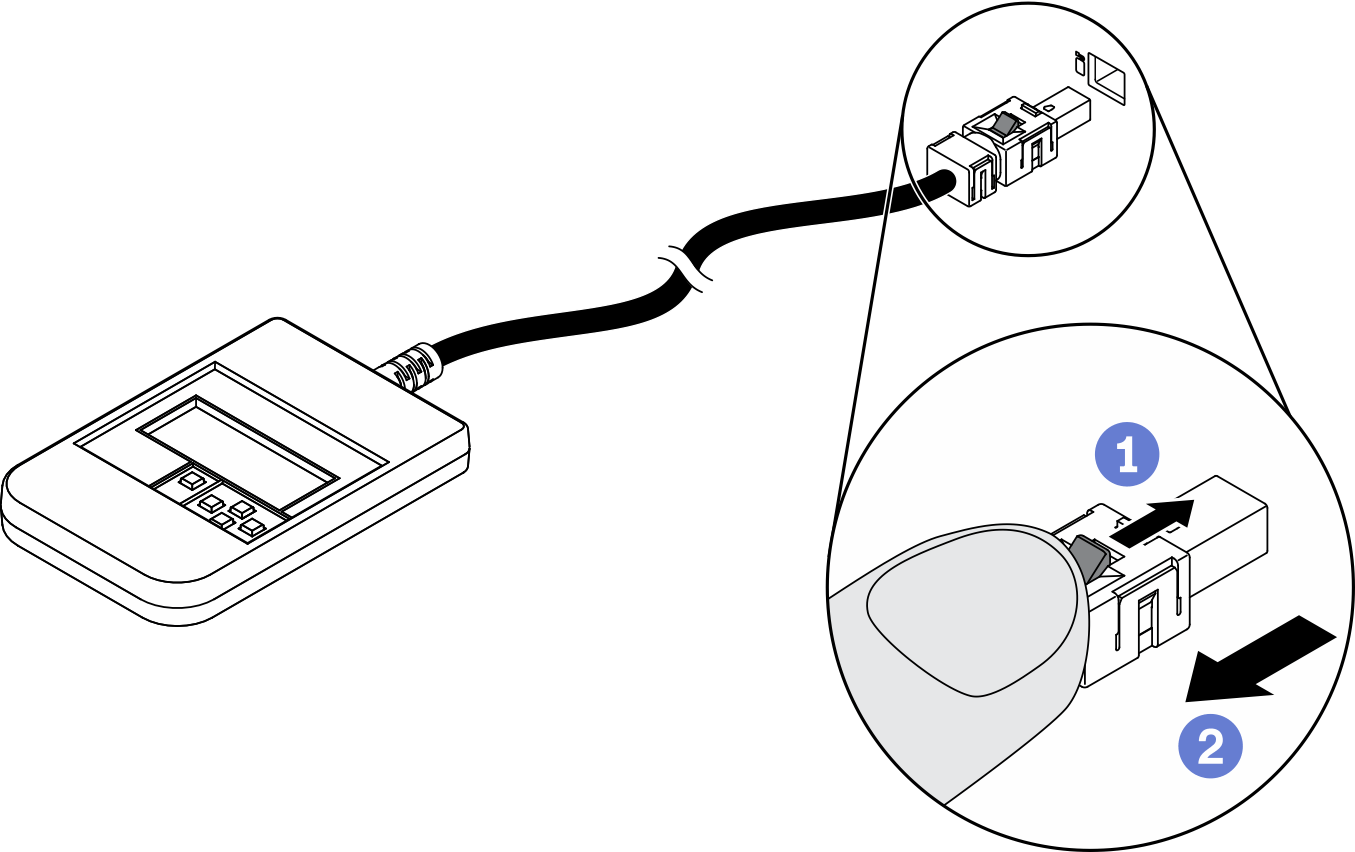 Unplugging the external External Diagnostics Handset