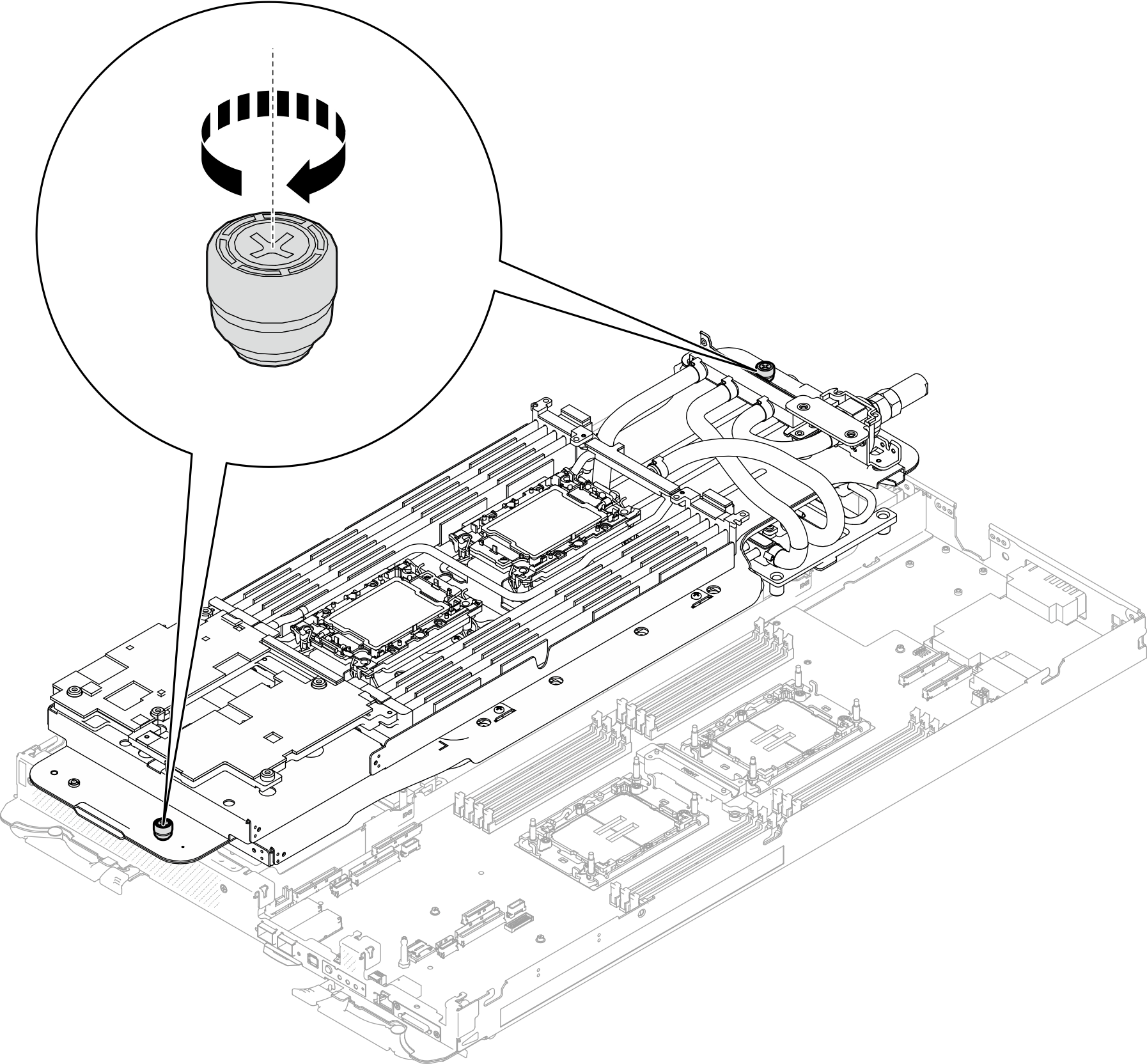 Tightening captive thumbscrews