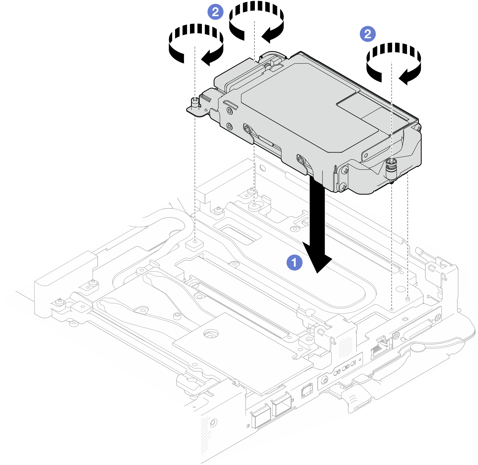 E3.S drive cage assembly installation