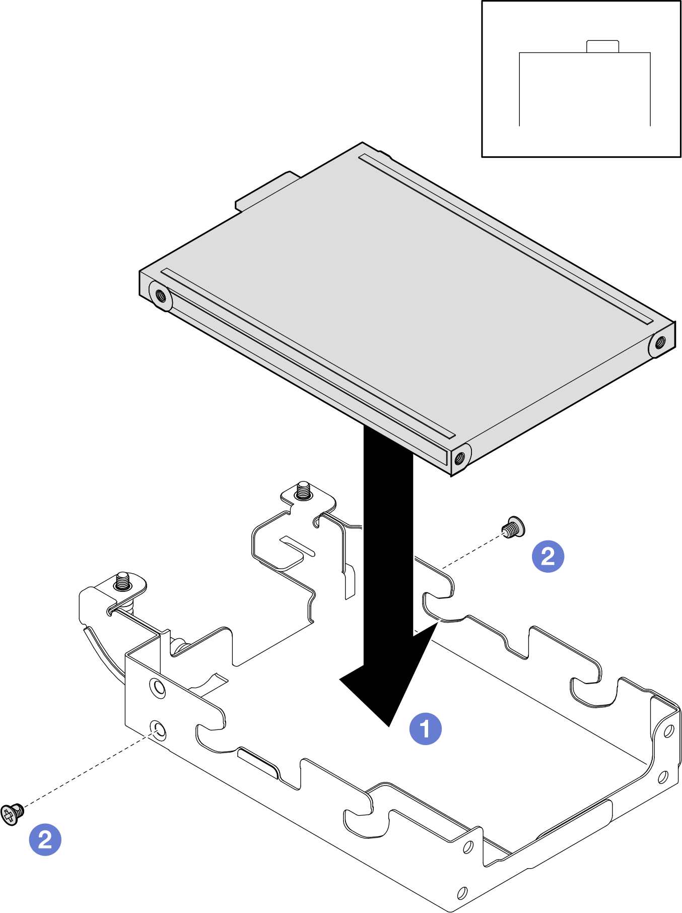 Top E3.S drive installation