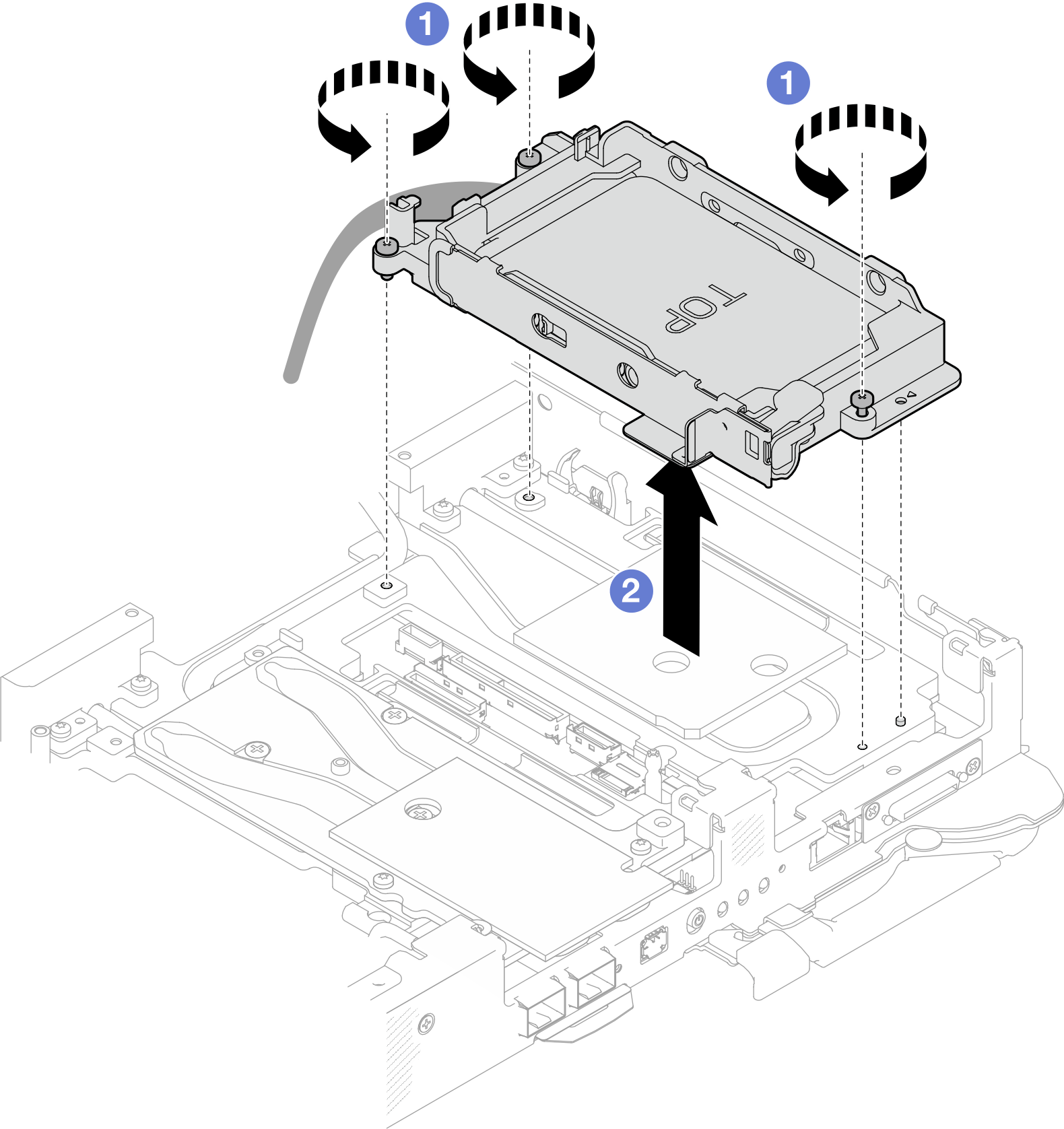 One 7 mm drive cage assembly removal