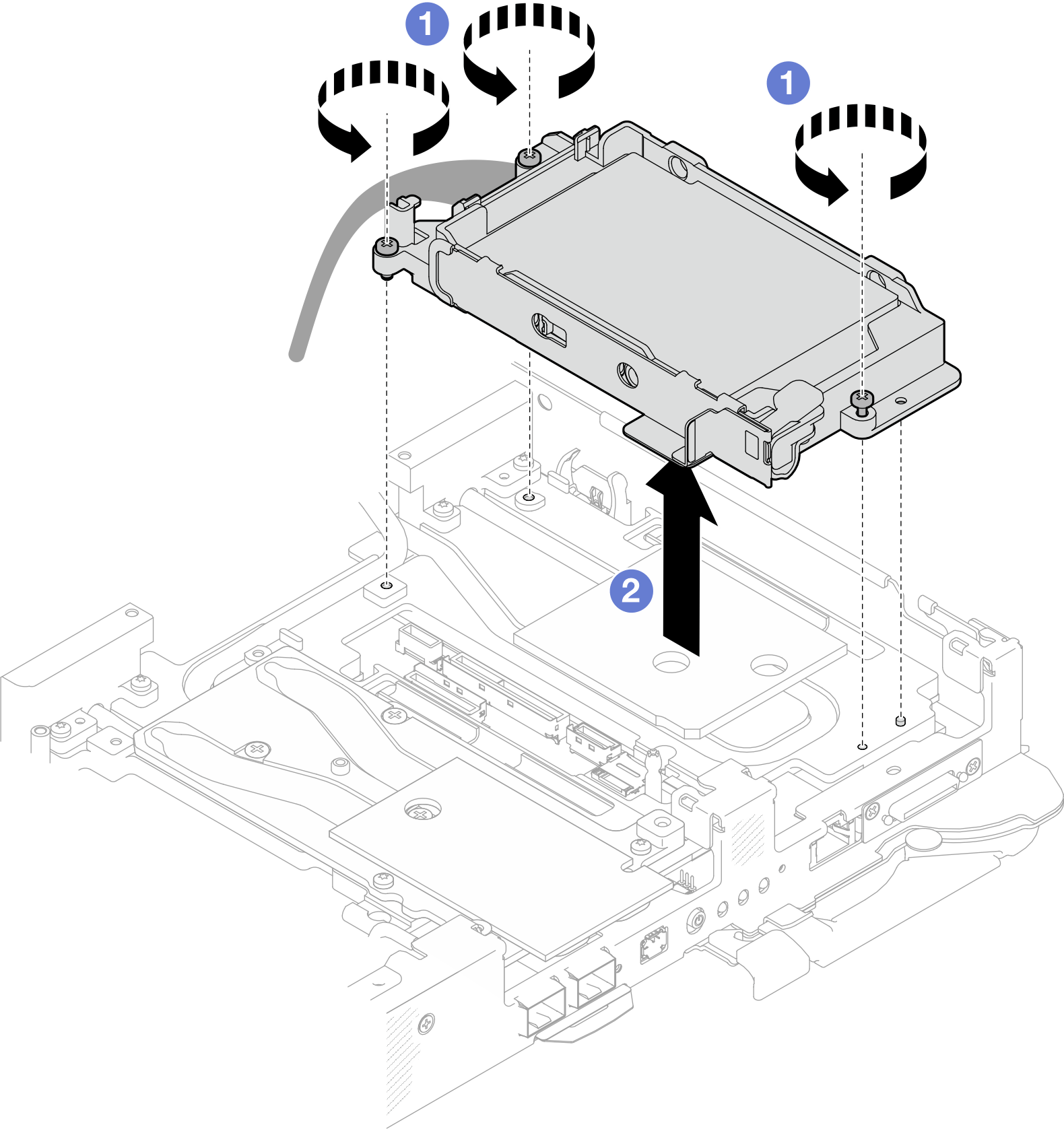 One 15 mm drive cage assembly removal