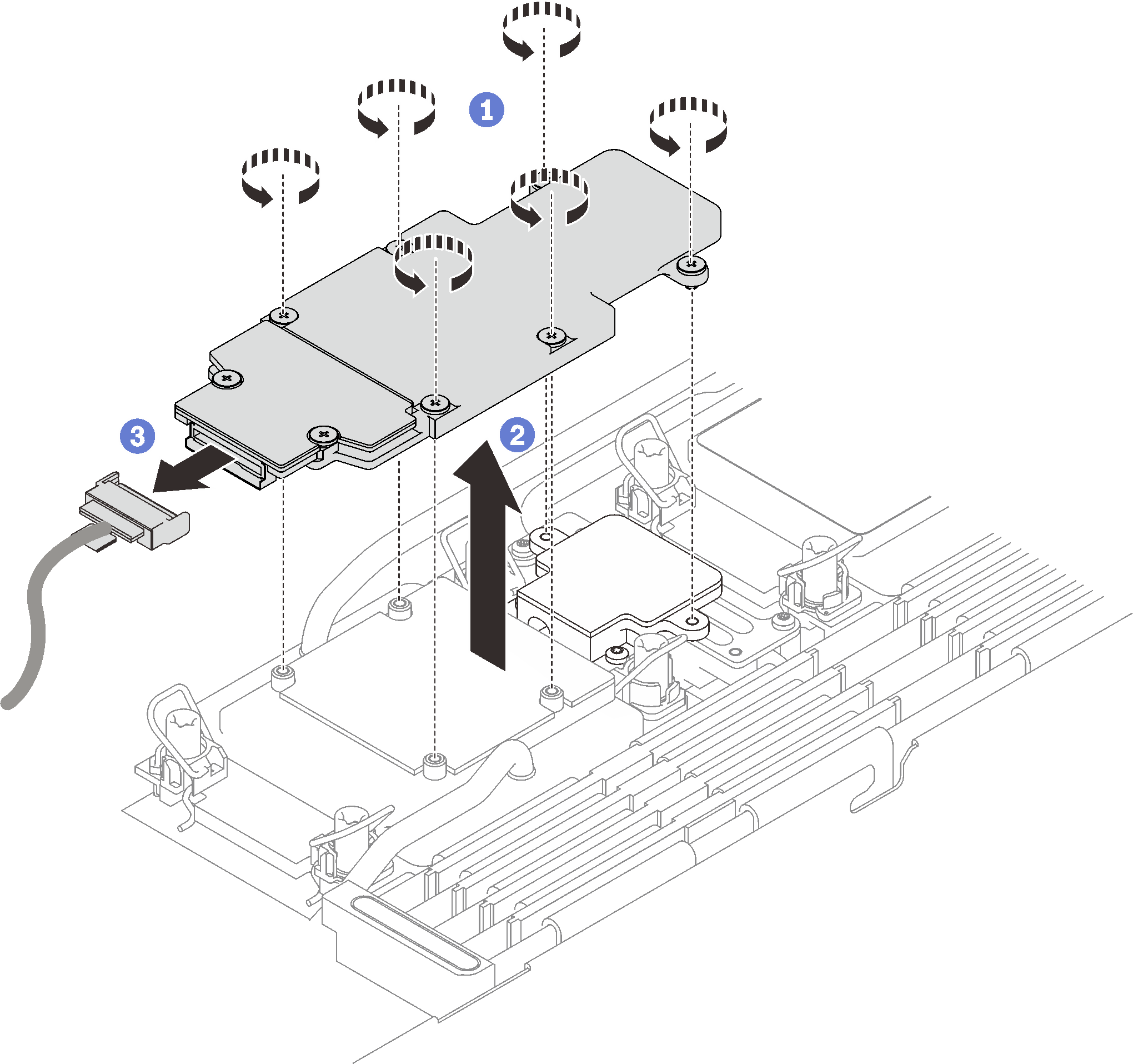 M.2 backplane assembly removal