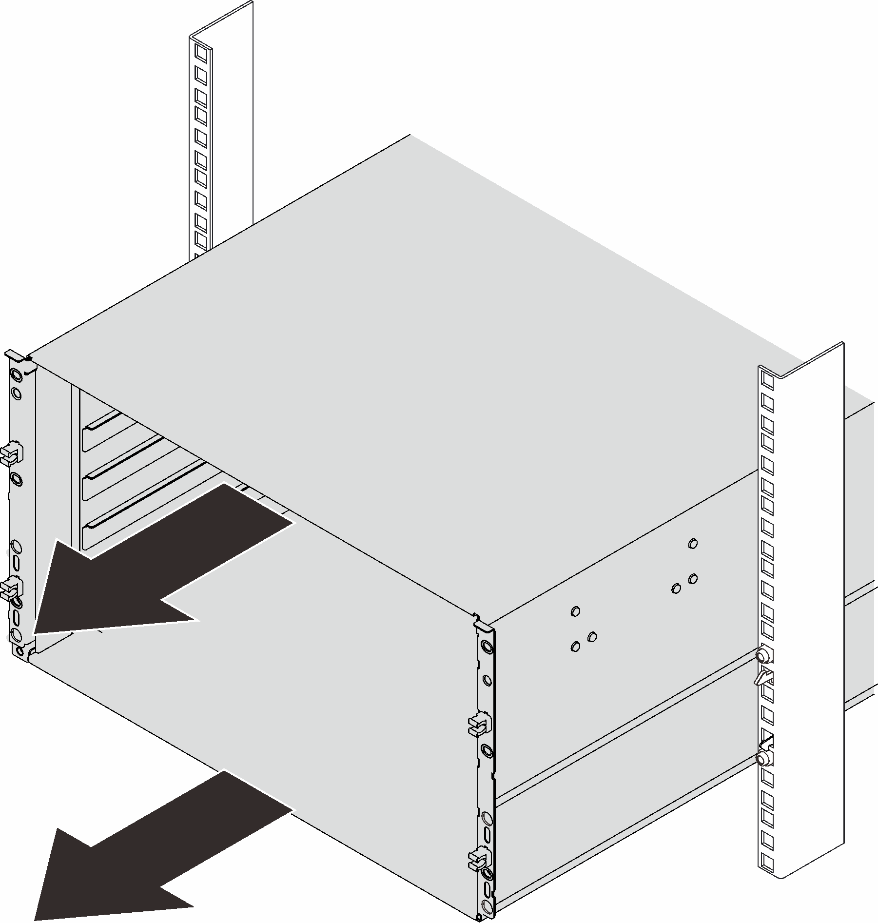 Sliding the enclosure