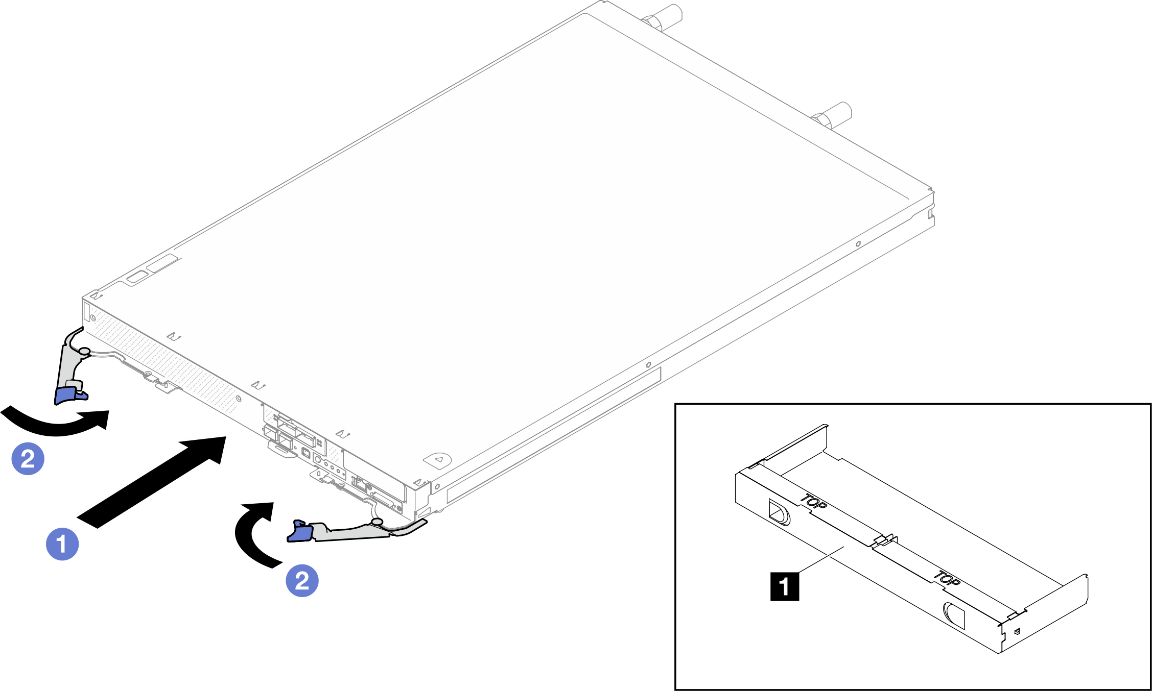 Tray installation