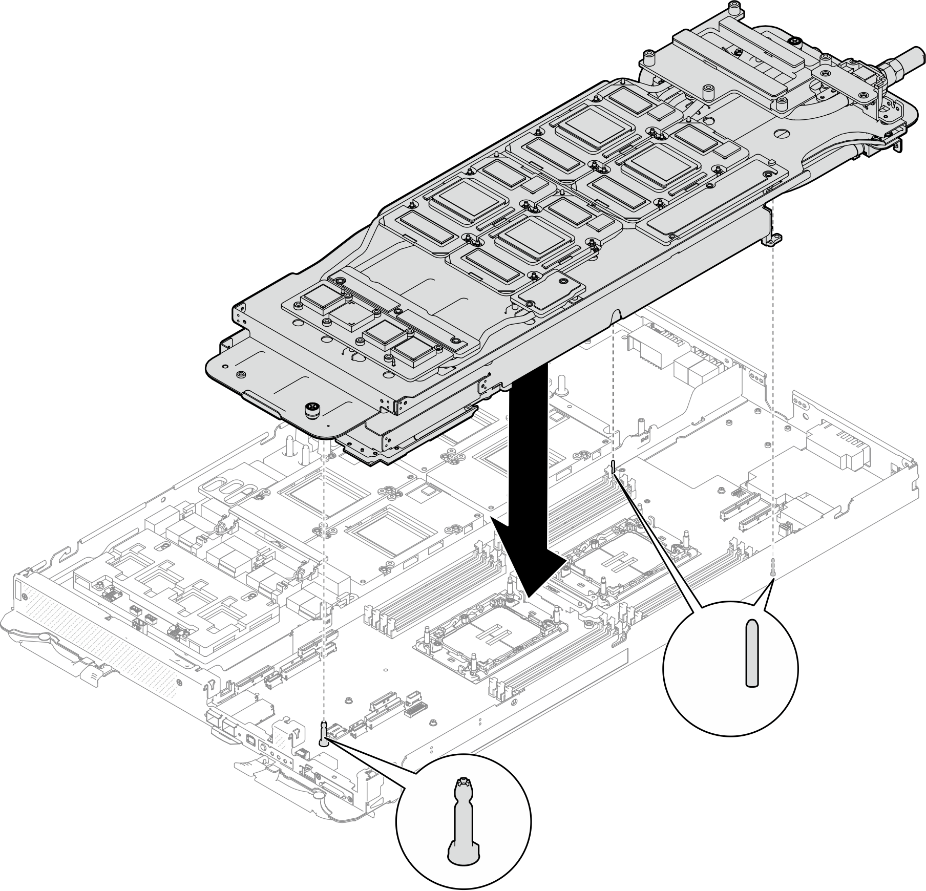 Water loop carrier installation