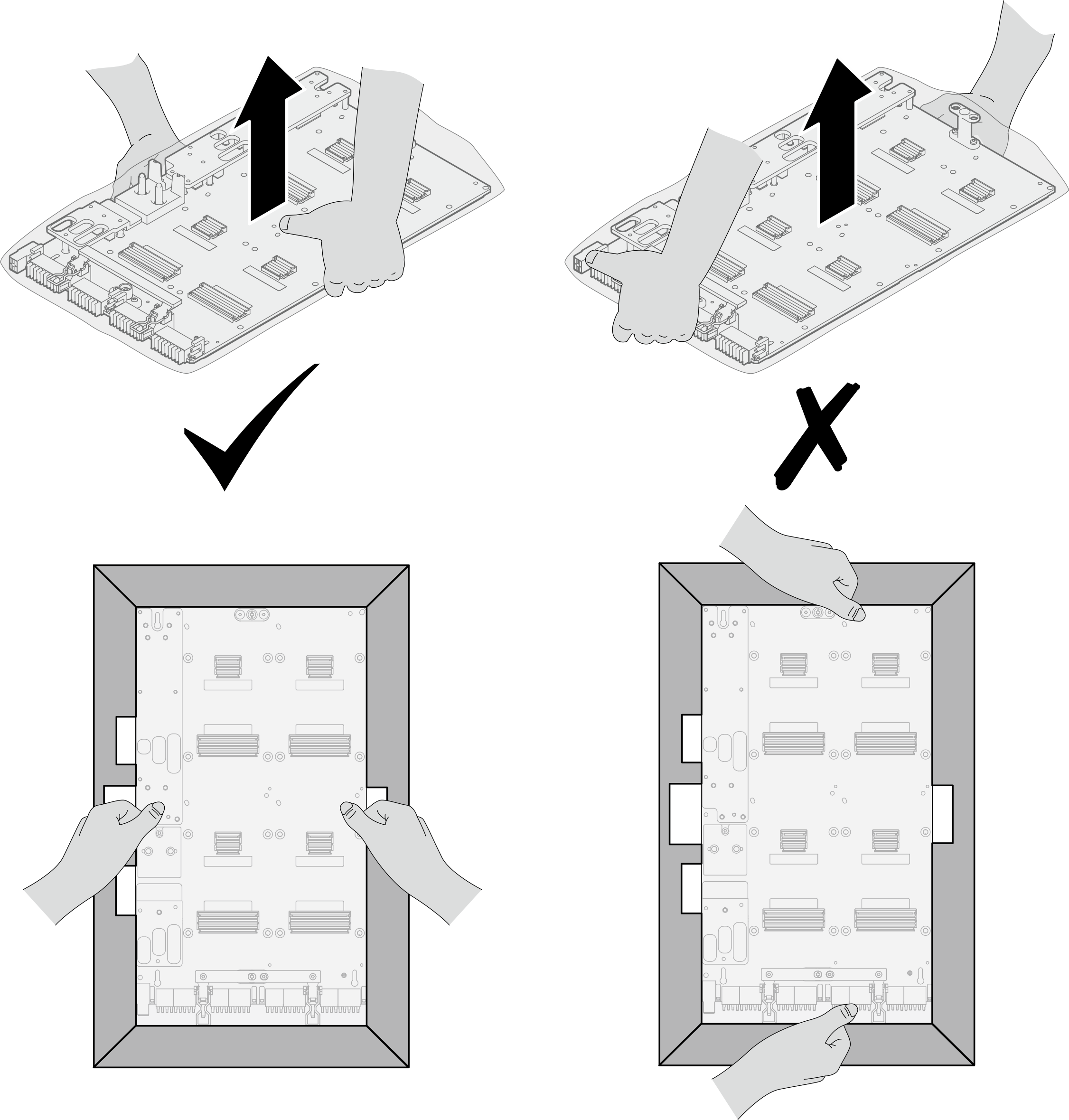 Removing GPU board from the package box