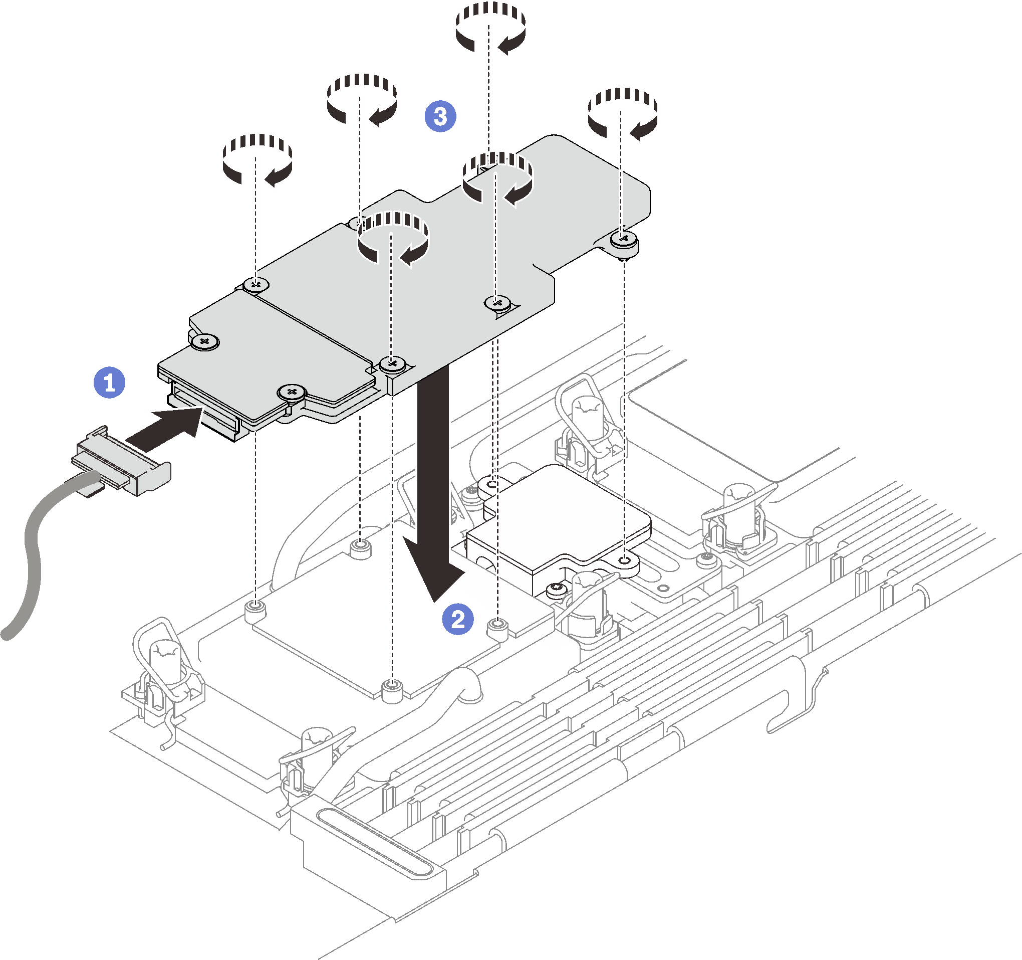 M.2 backplane assembly installation