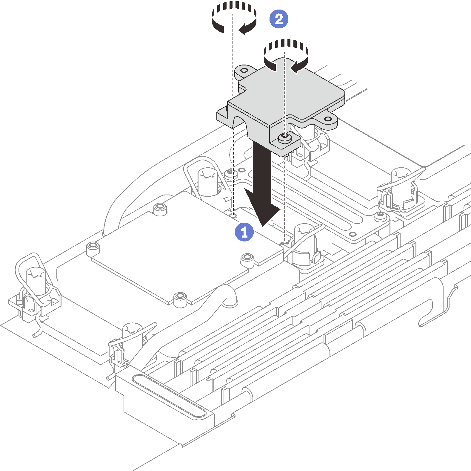 Install the M.2 backplane cold plate