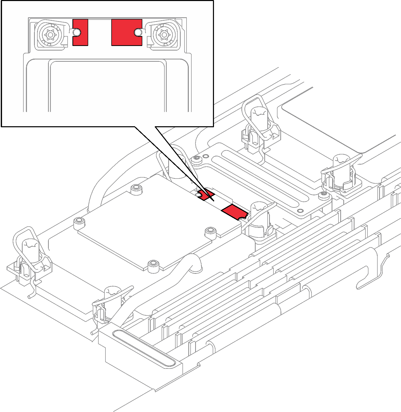 Gap pad on processor cold plate