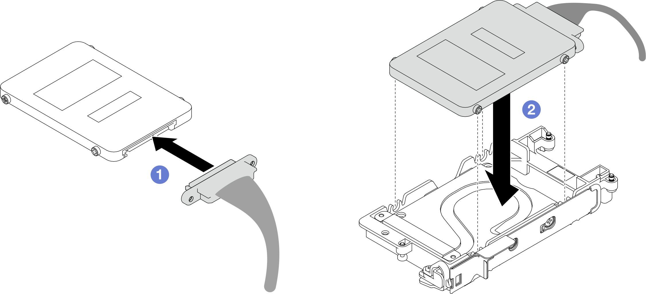 Lower drive installation