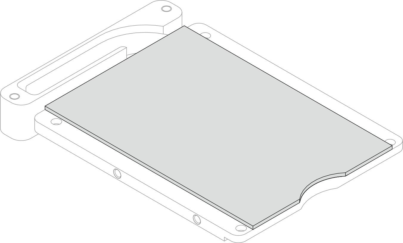 NVMe drive gap pad installation