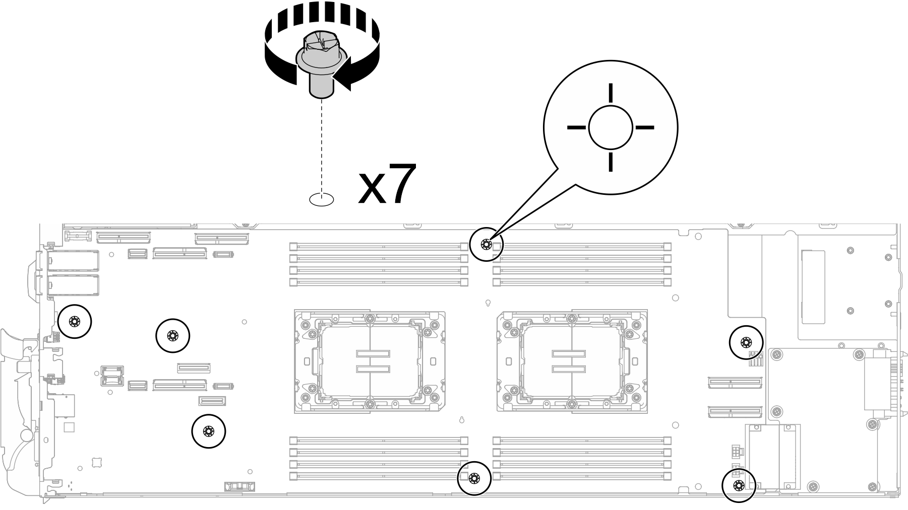 System board screws installation