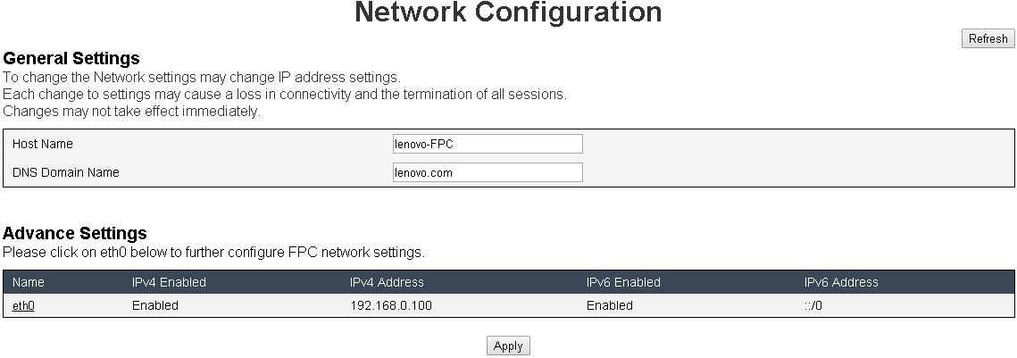 Network Configuration