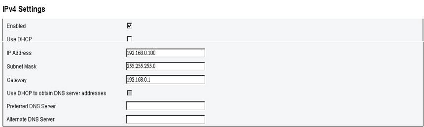 IPv4 Settings