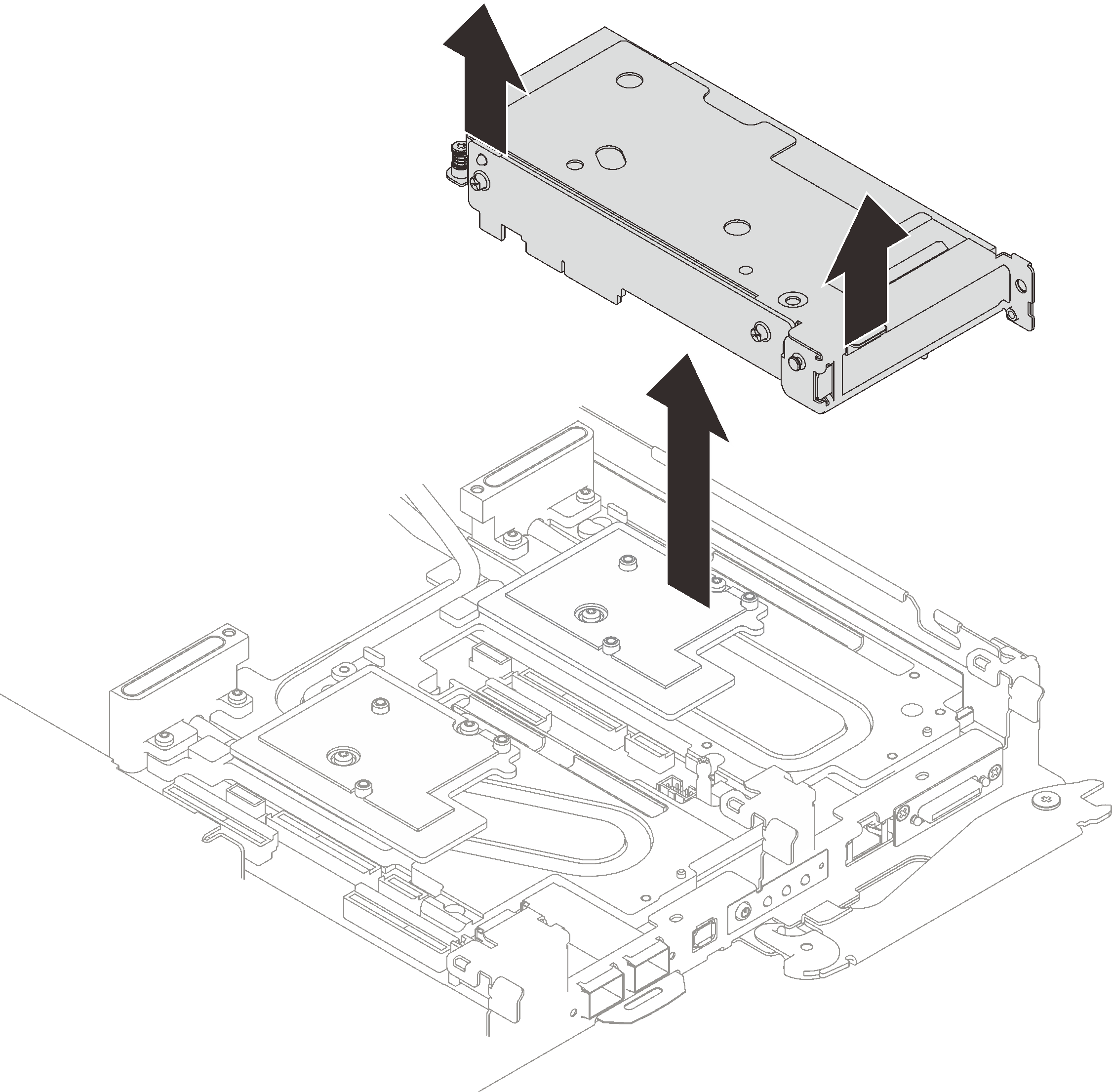 Removing the PCIe riser cage assembly