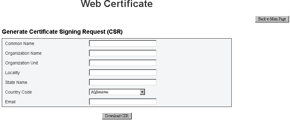 Web Certificate