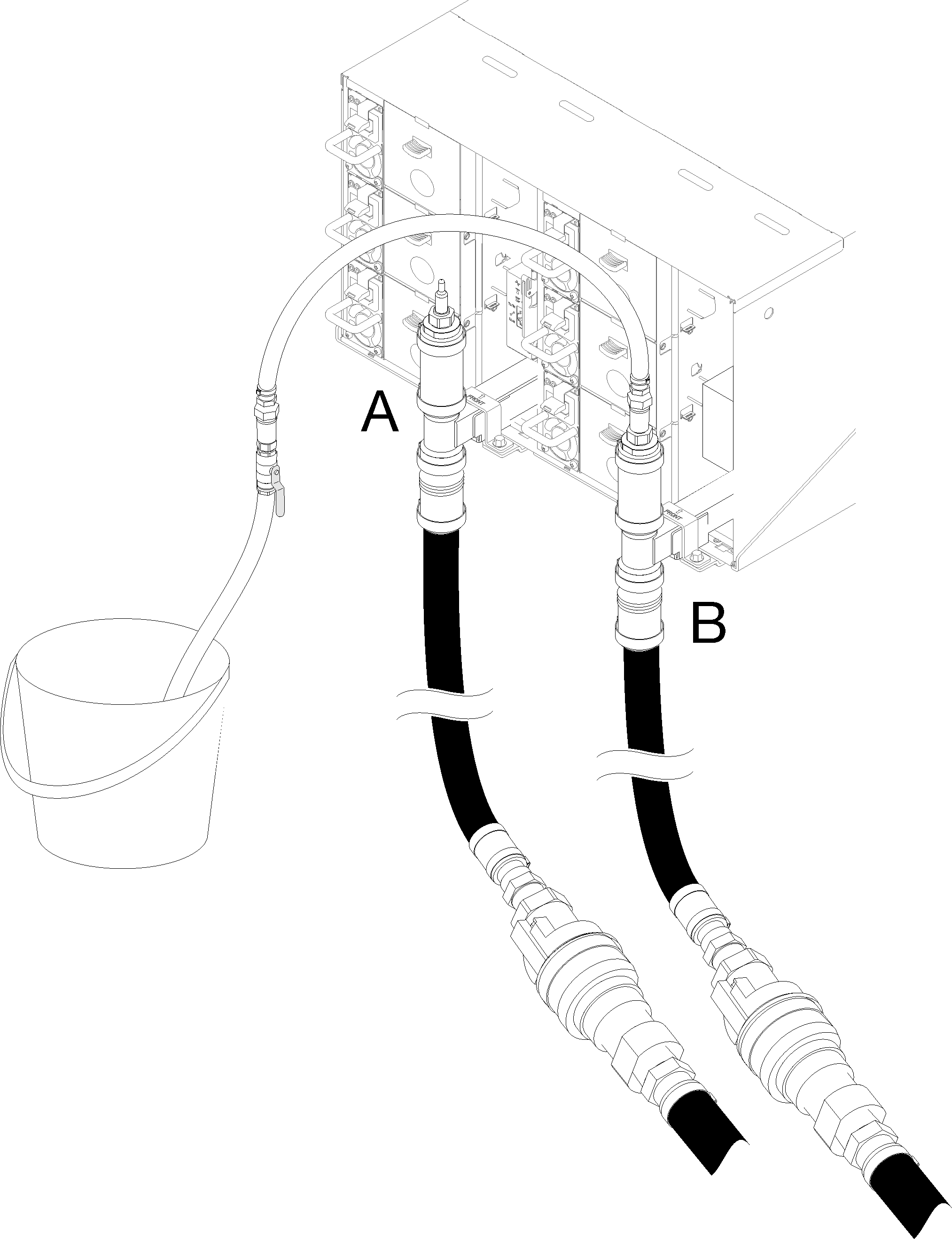 Hose assembly movement