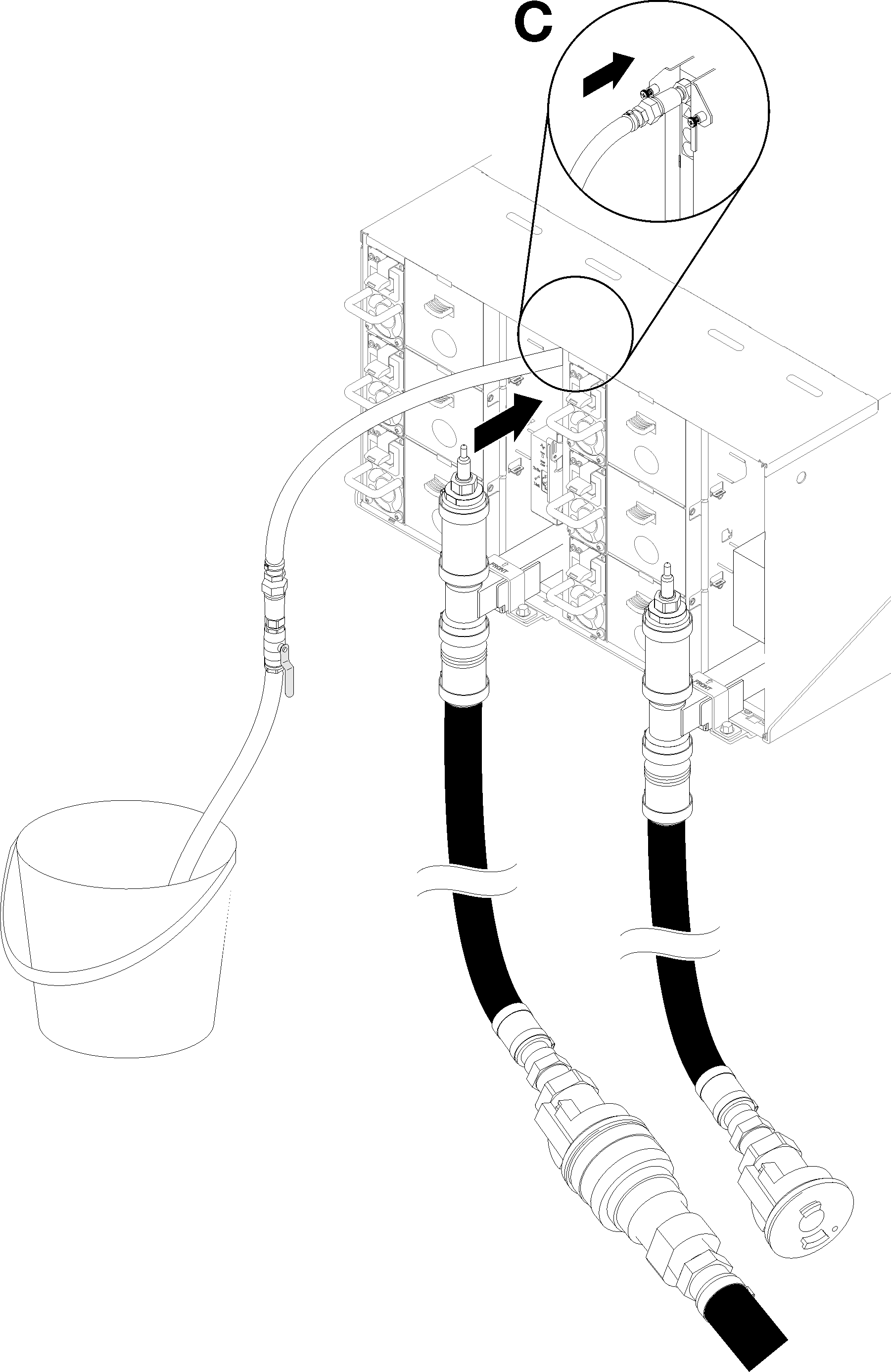 Hose assembly movement