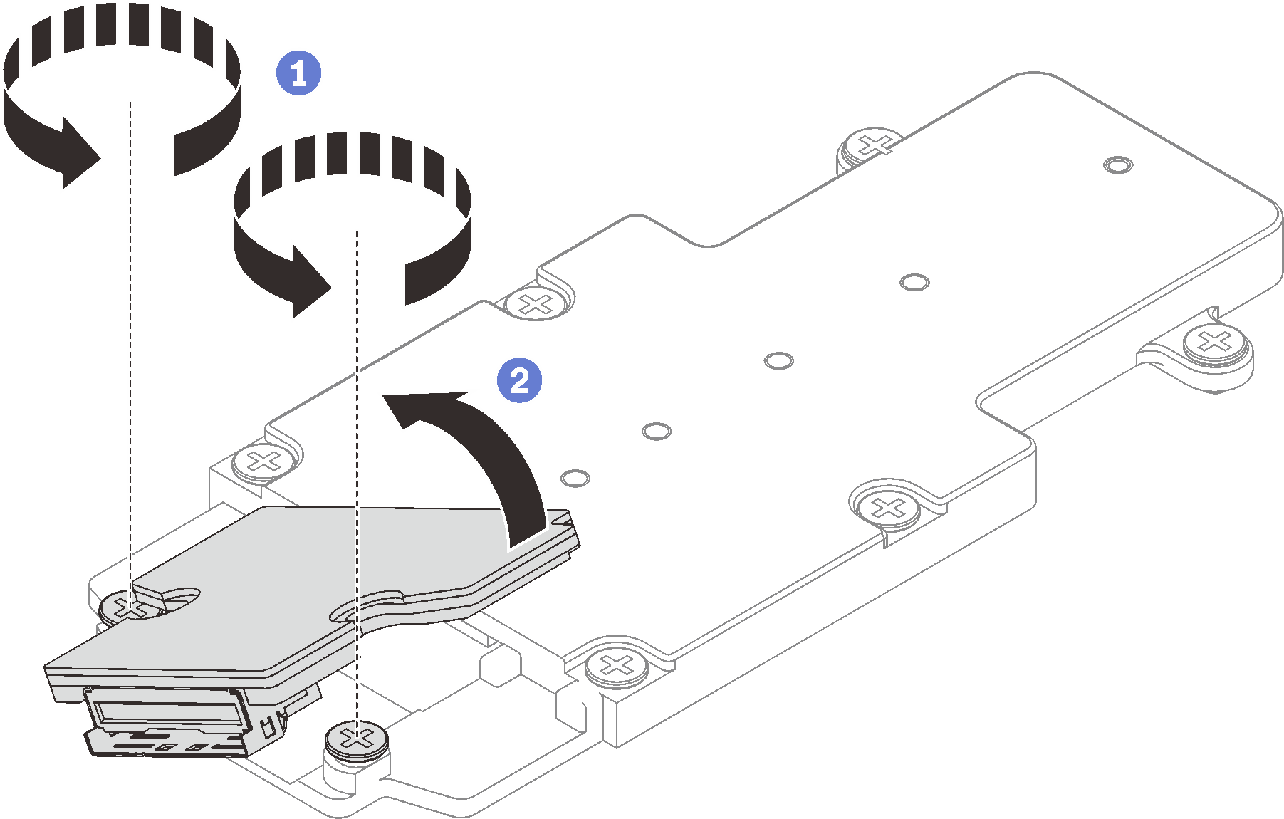 Disassembling M.2 backplane assembly