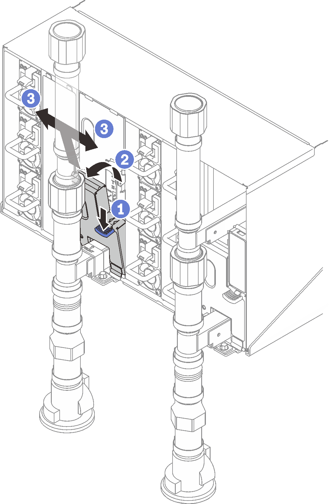 Lower left EMC shield removal