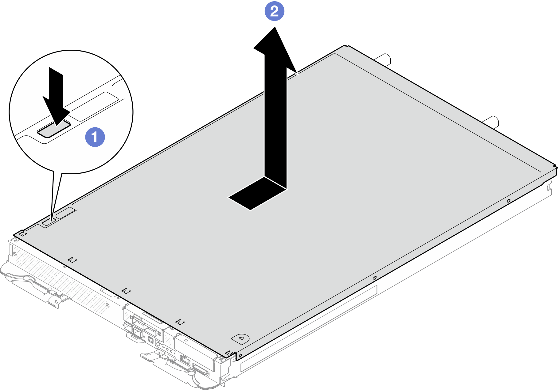 Tray cover removal