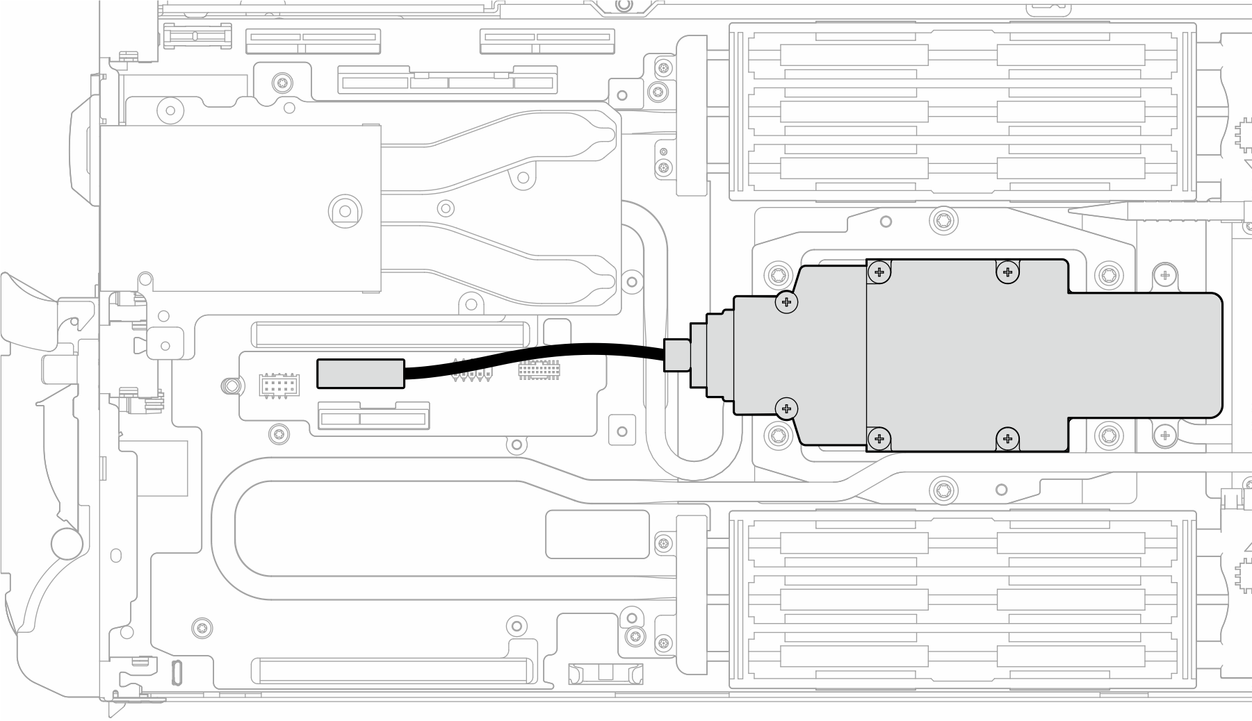 M.2 backplane assembly cable removal