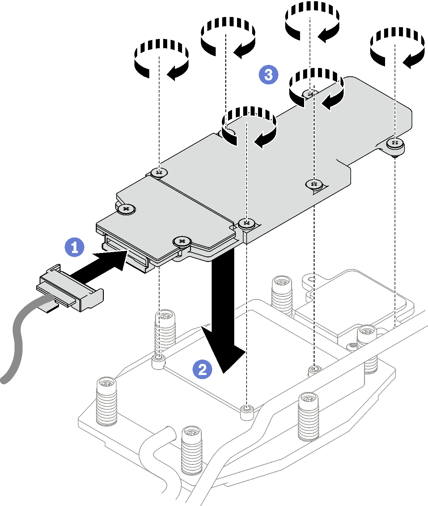 M.2 backplane assembly installation