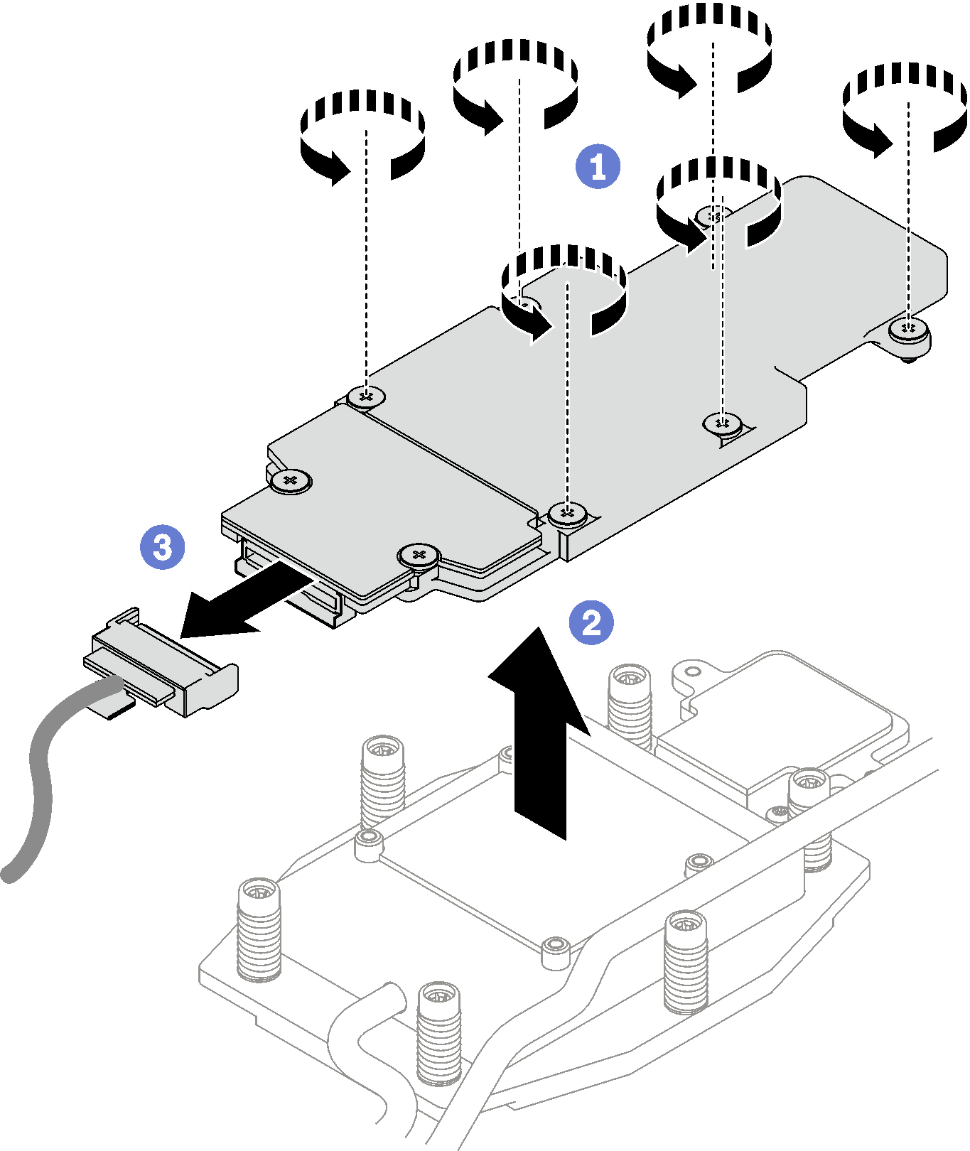 M.2 backplane assembly removal