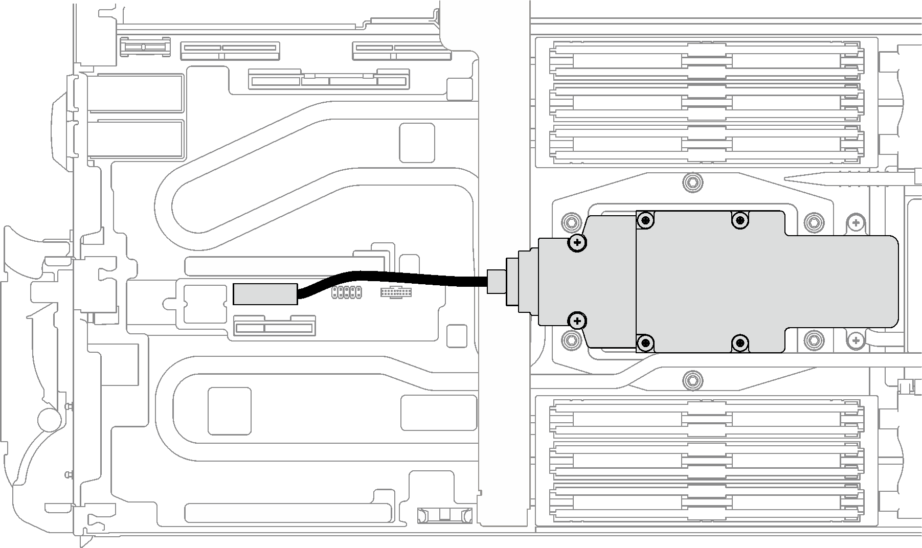 M.2 backplane assembly cable installation