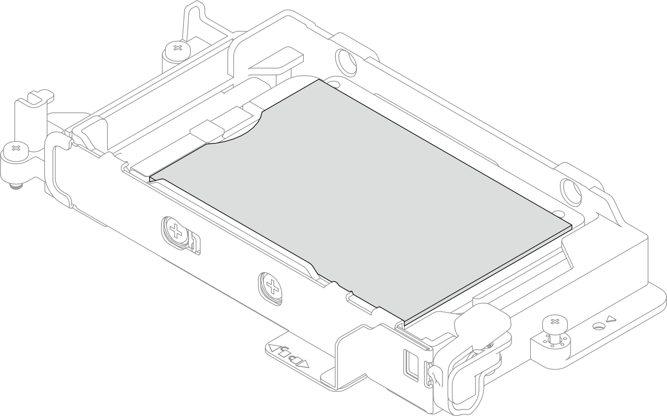 NVMe drive gap pad installation