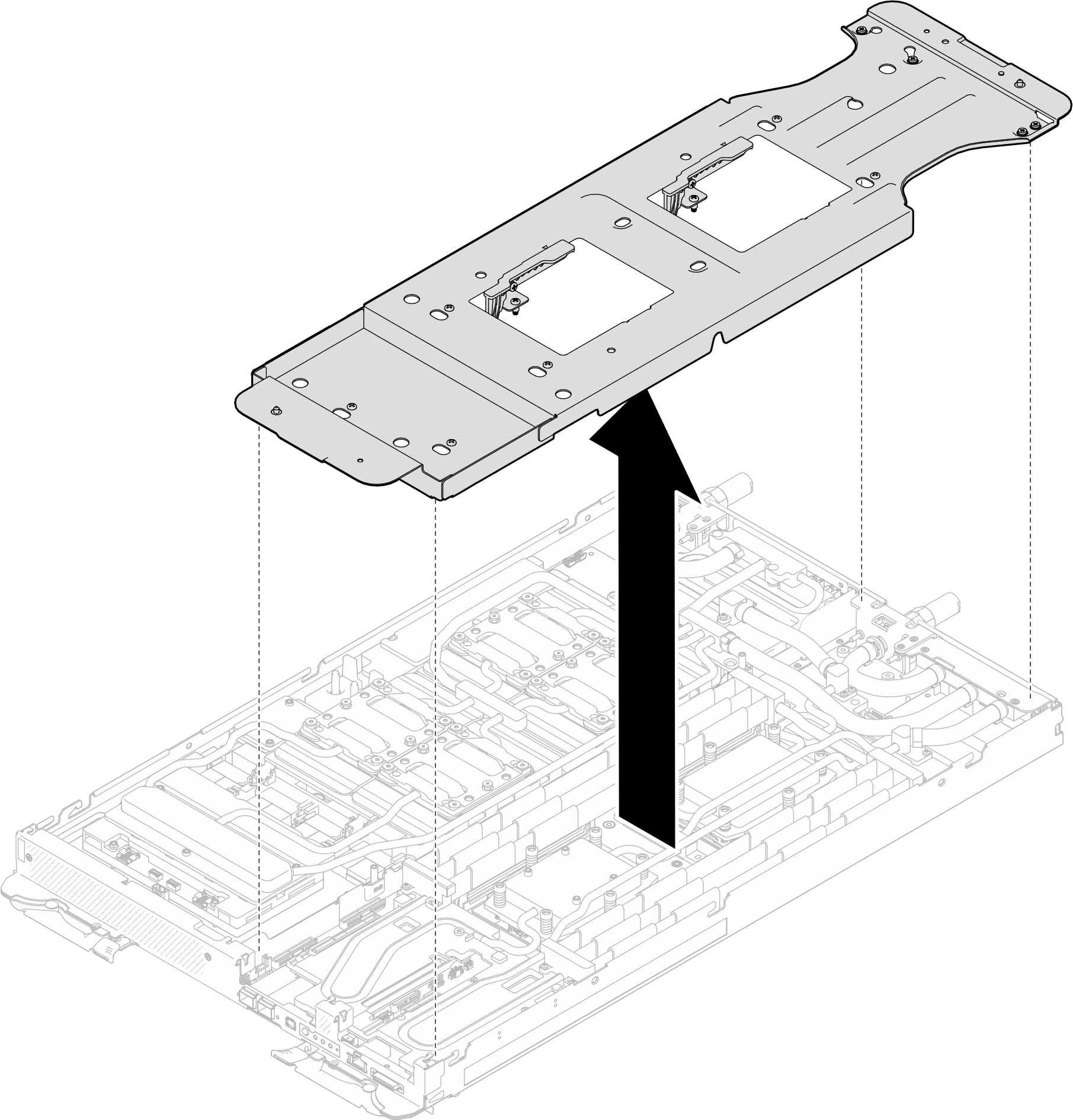Water loop carrier removal (Compute node)