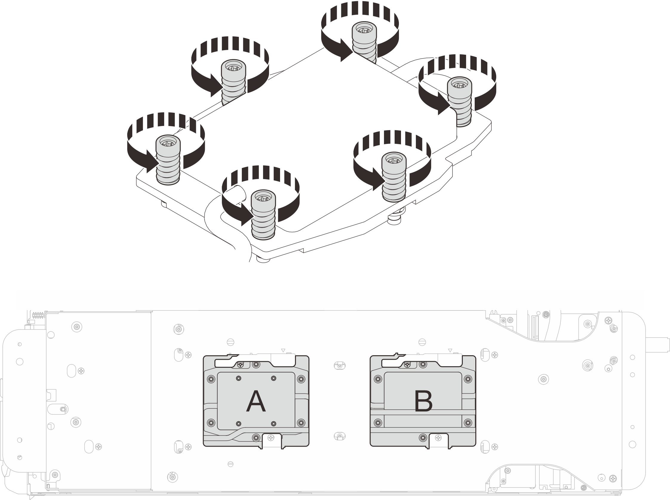 Processor cold plate installation