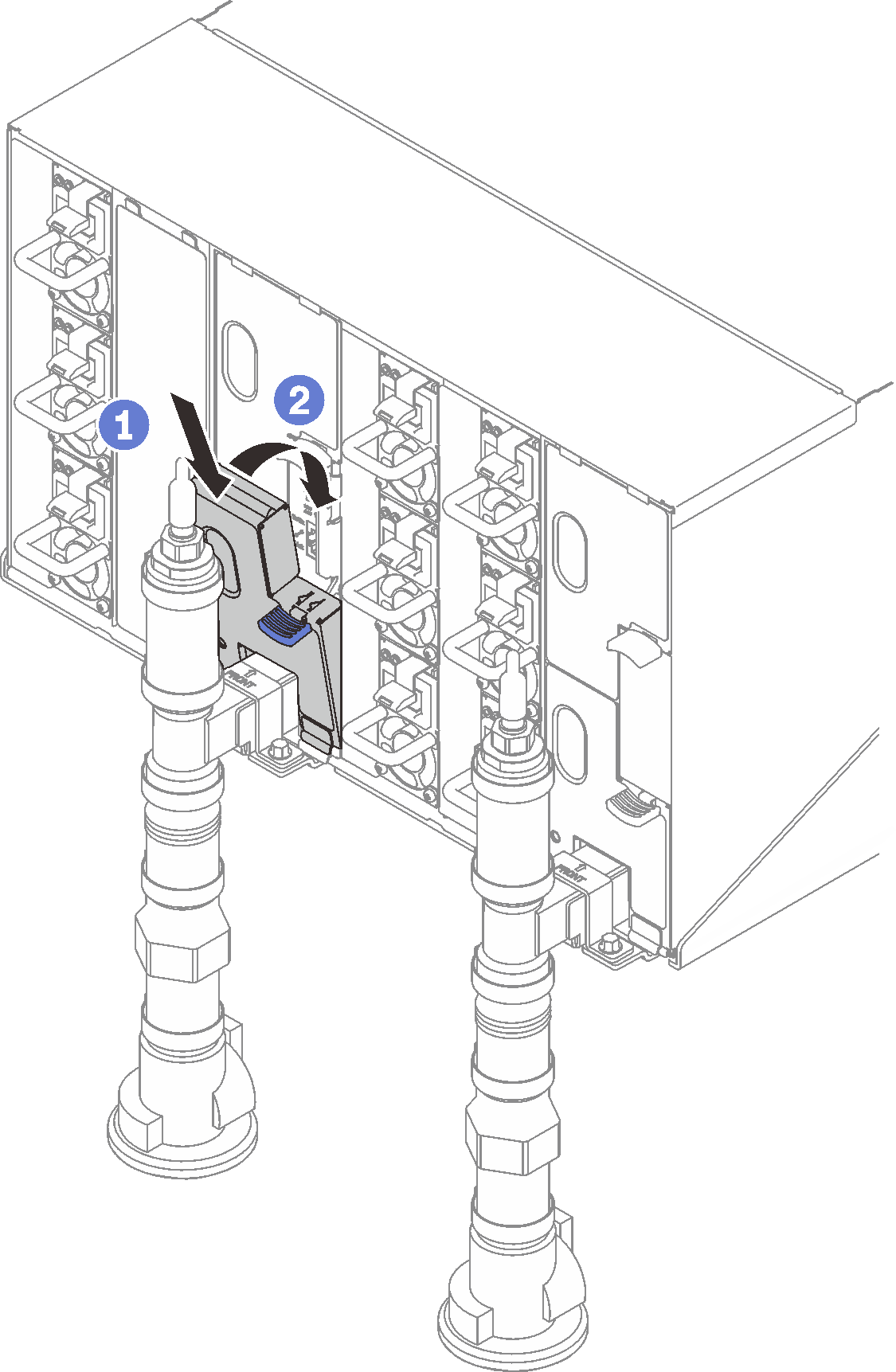 Lower EMC shield installation