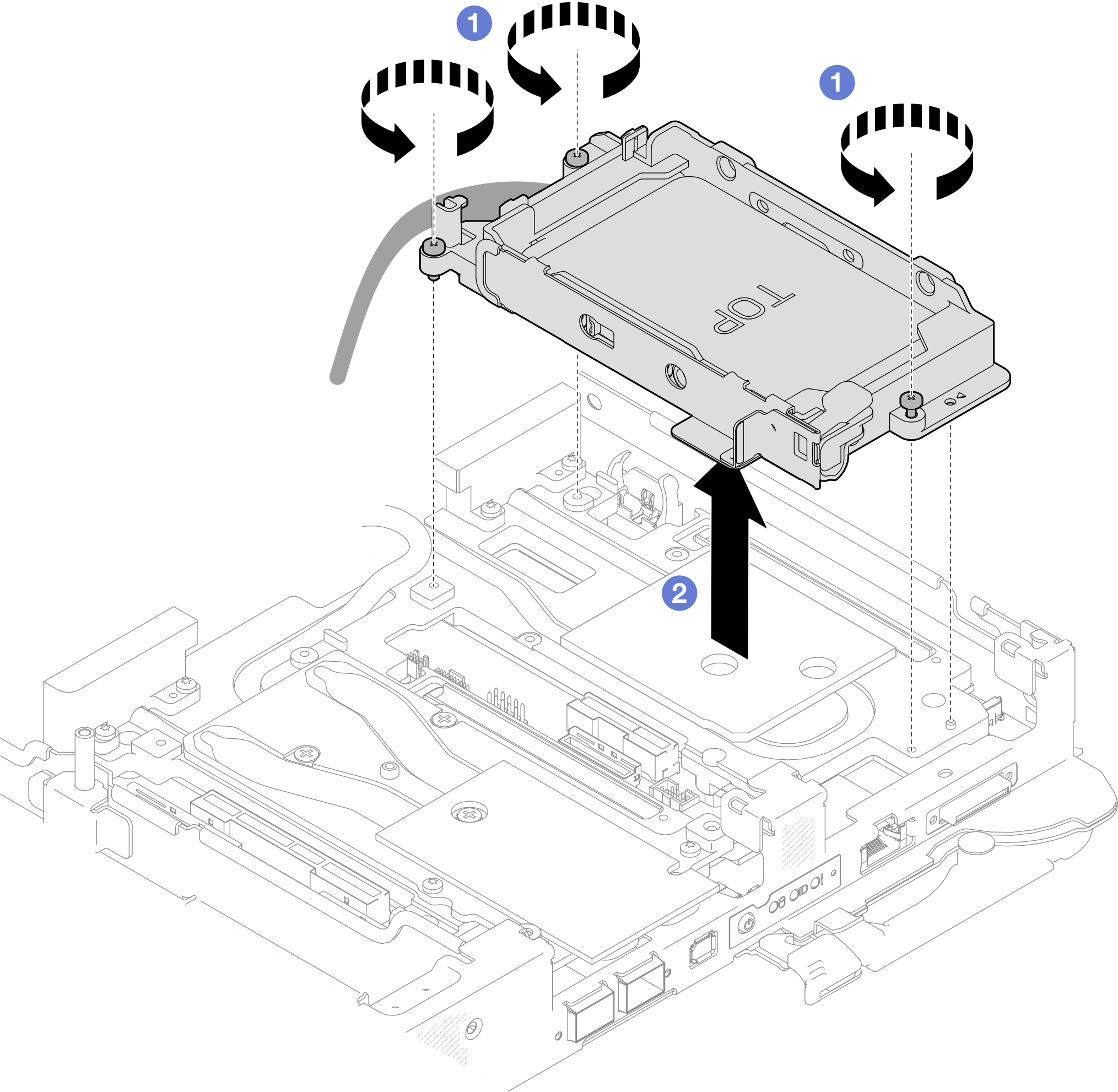 One 7 mm drive cage assembly removal