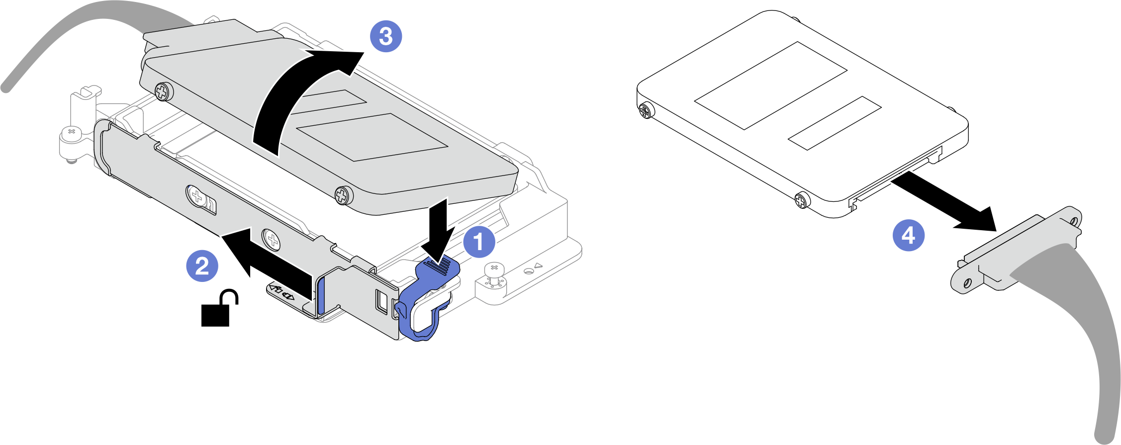 Upper drive removal (7mm NVMe)